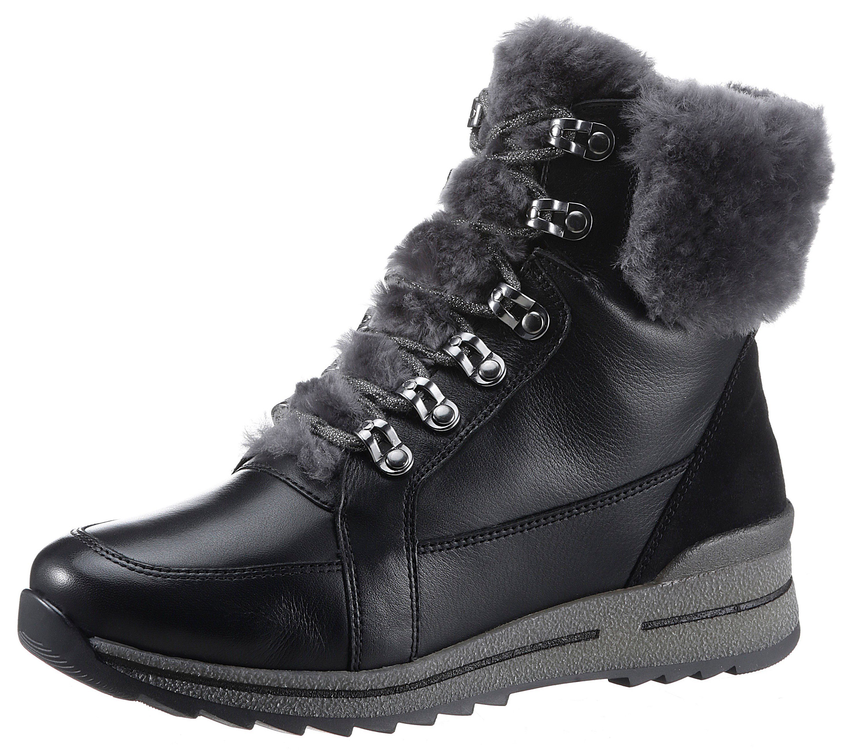 komfortabler H Ara (sehr im Schuhweite OSAKA-SPORT weit) schwarz-grau Winterboots