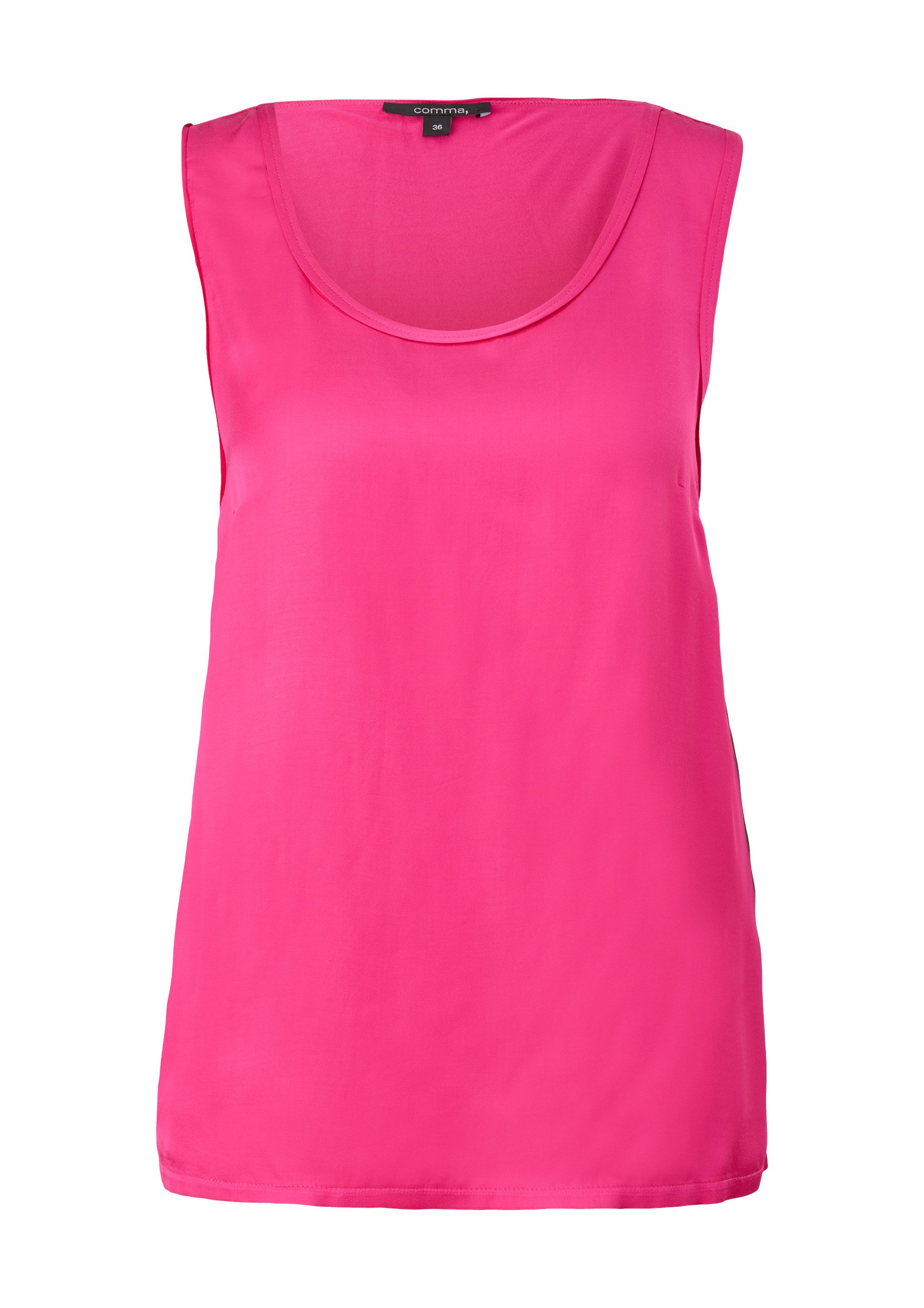 comma Muskelshirt T-Shirt Shirt im Fabricmix