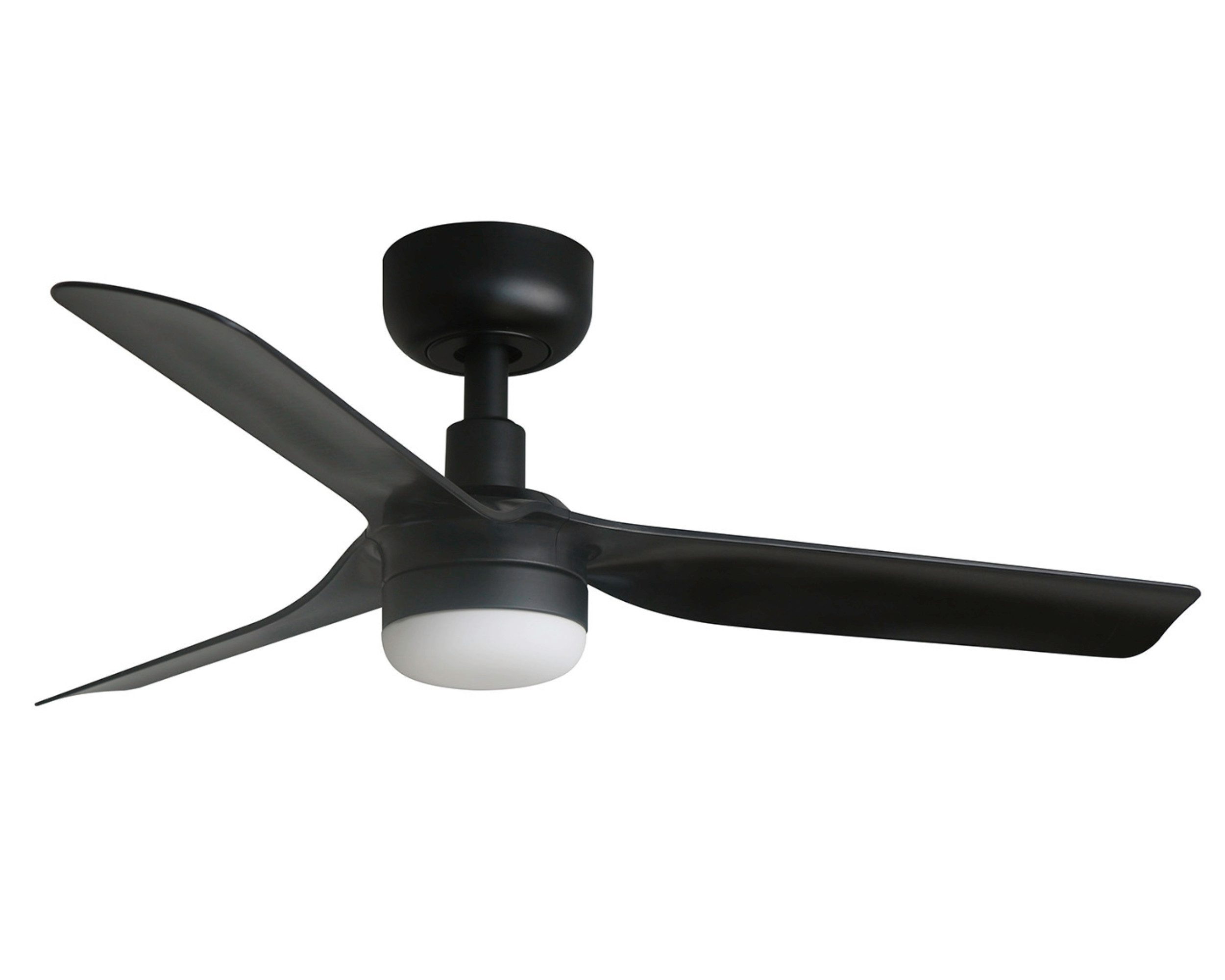 FARO Barcelona Deckenventilator DC Deckenventilator Mini Punt S SW-SW mit LED, Leuchtfarbe einstellbar