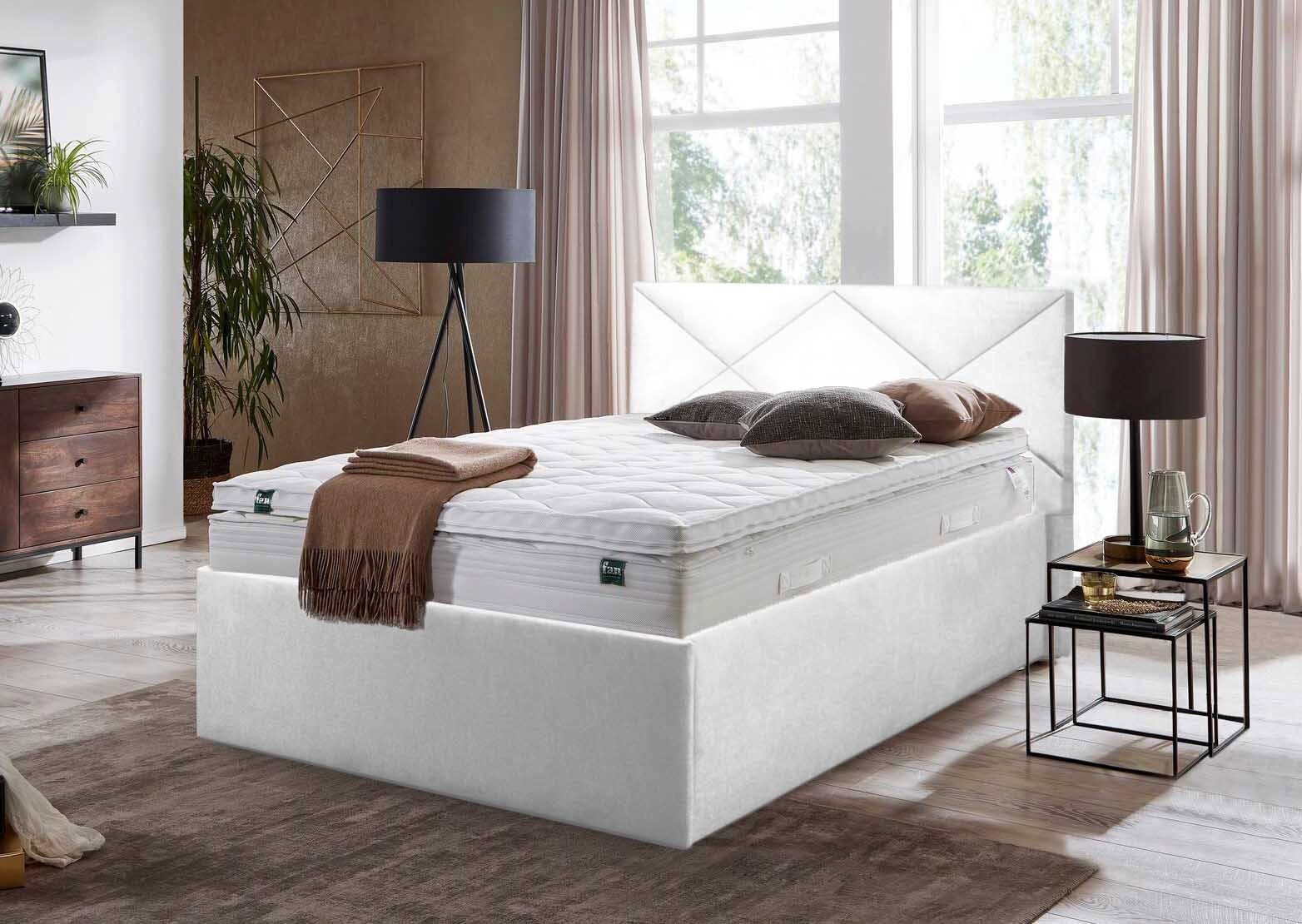 Halmon Schlafkomfort Betten Polsterbett Wels Weiß | Polsterbetten