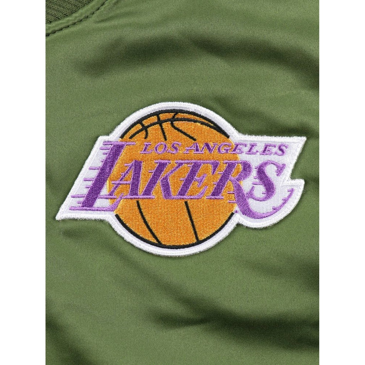 Ness & Bomberjacke Satin FLIGHT Angeles Los Mitchell Lakers