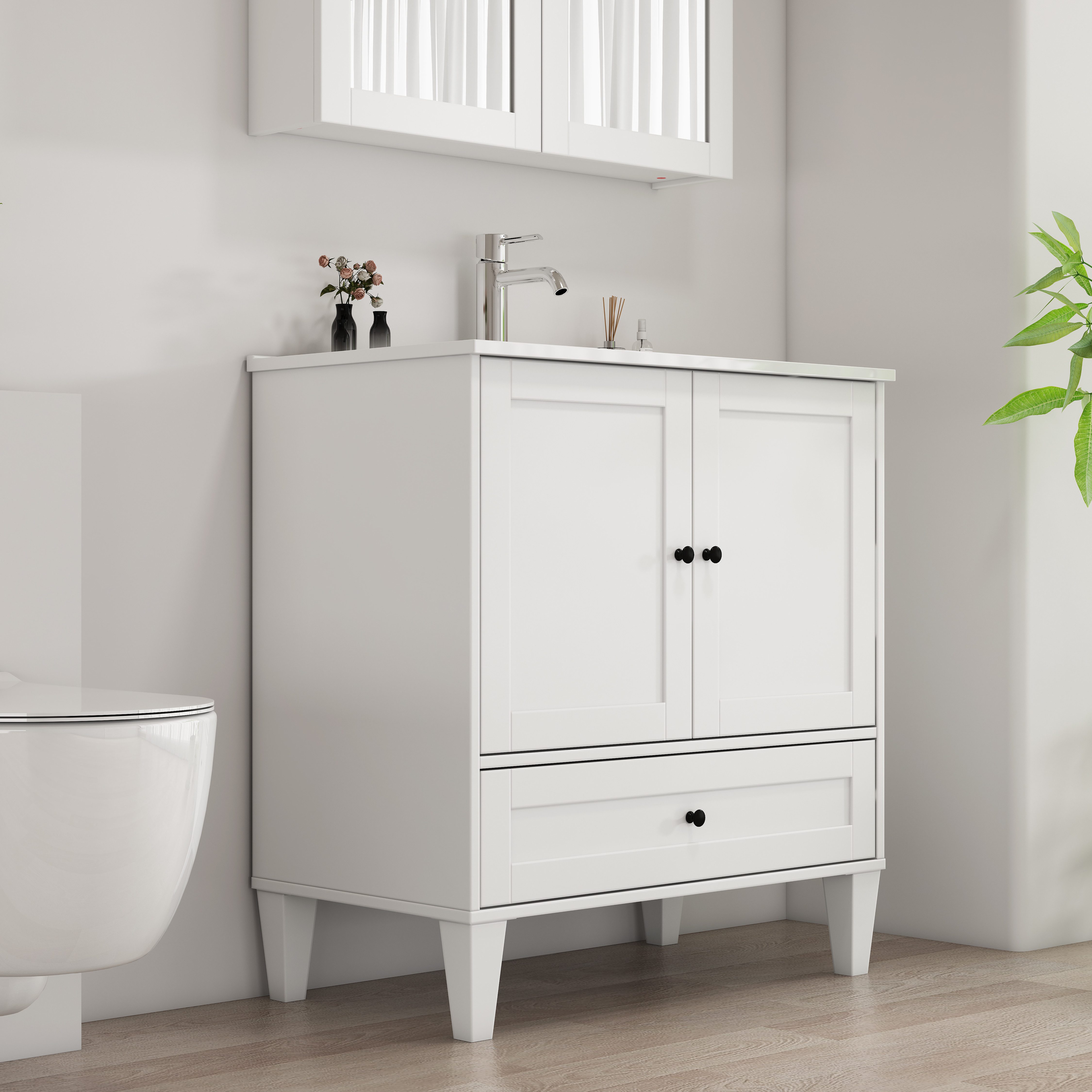 welltime Waschtisch Amsterdam, Badmöbel inkl. Keramikwaschbecken, in versch günstig online kaufen