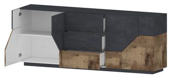 freiraum Sideboard Ragusa, in schiefer-ahorn pereira, Holzwerkstoff - 220x86x43 (BxHxT)