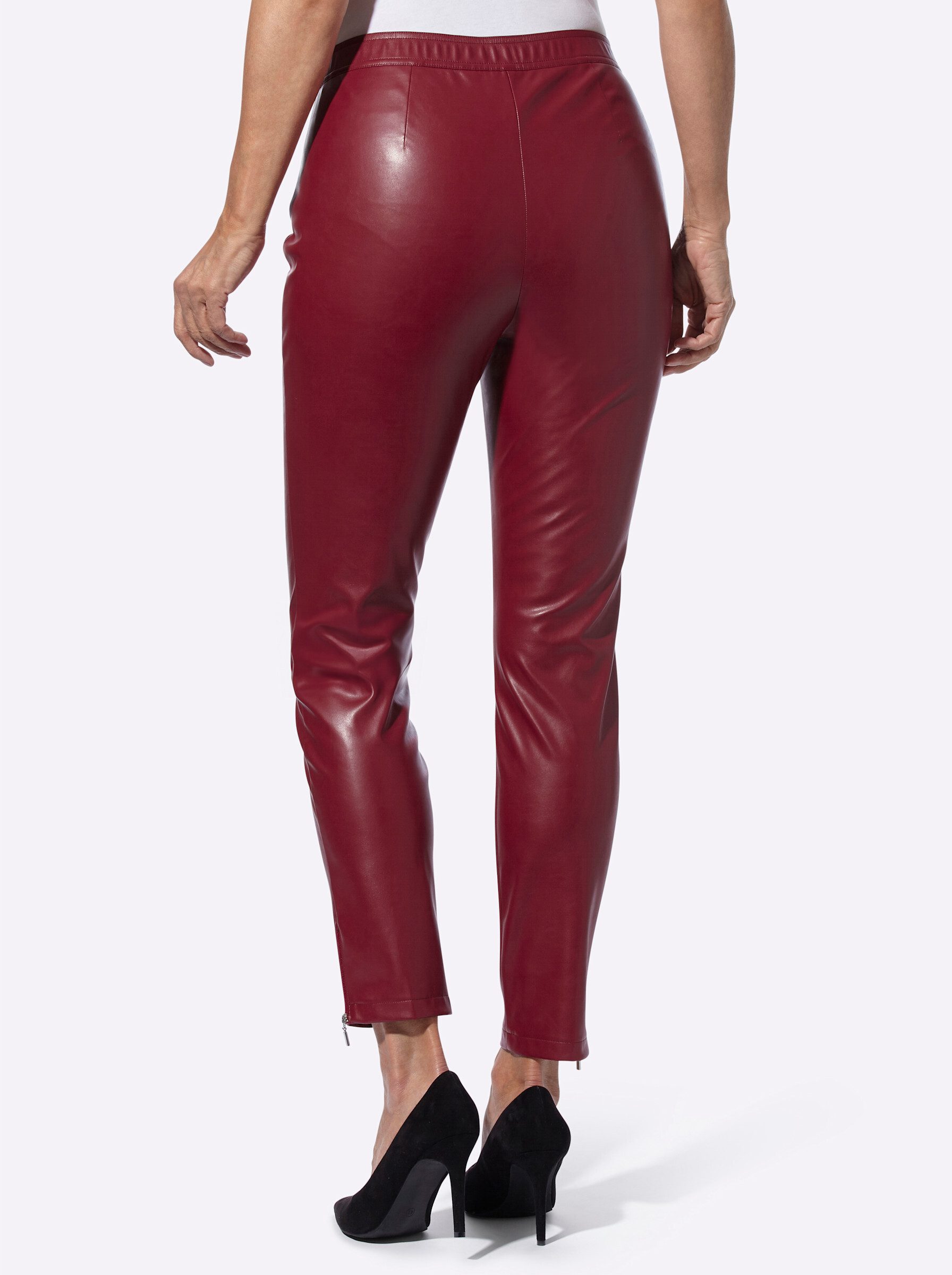 Sieh an! Jerseyhose Lederimitat-Hose