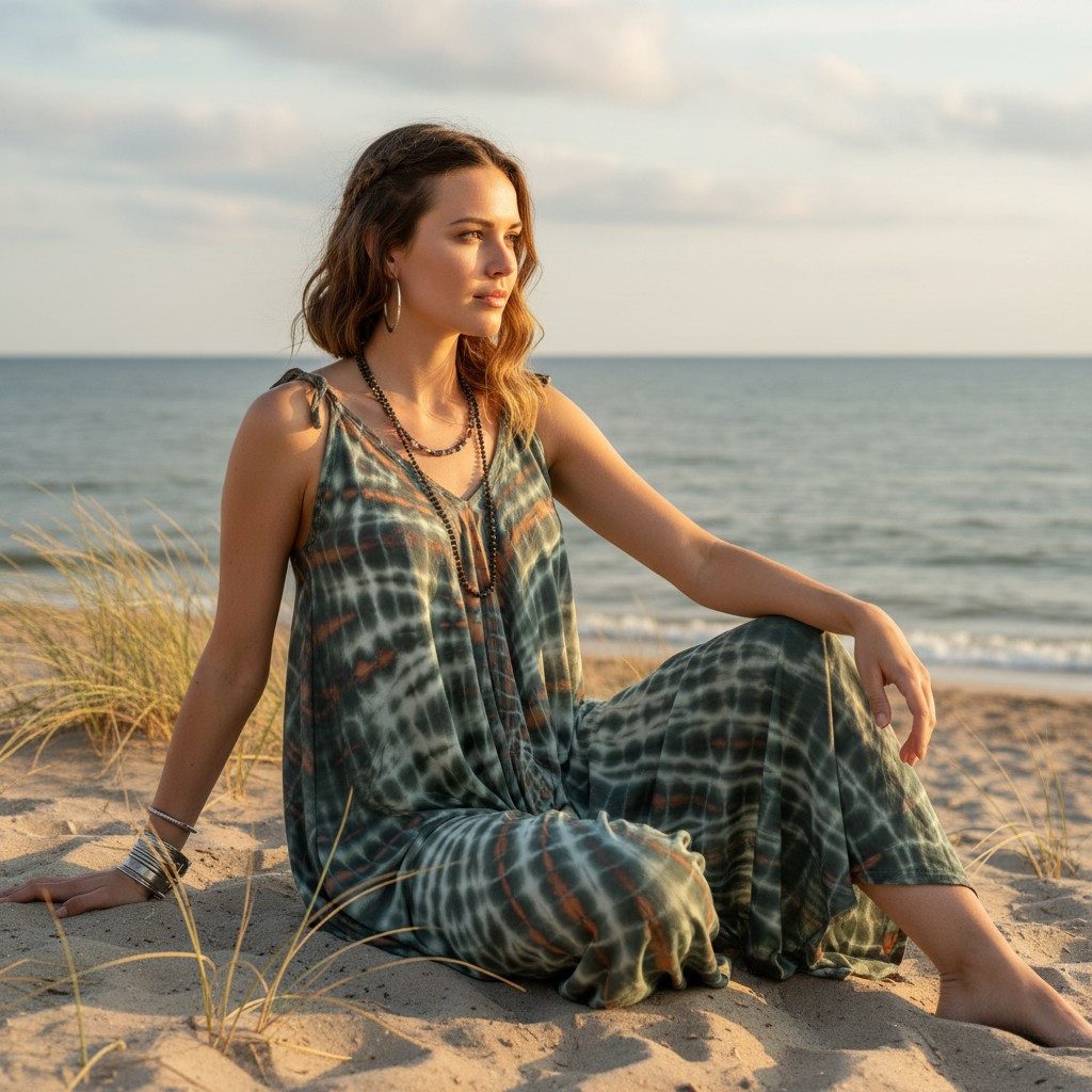 Guru-Shop Relaxhose Boho Batik Jumpsuit, Sommer Overall, Hosenkleid.. alternative Bekleidung