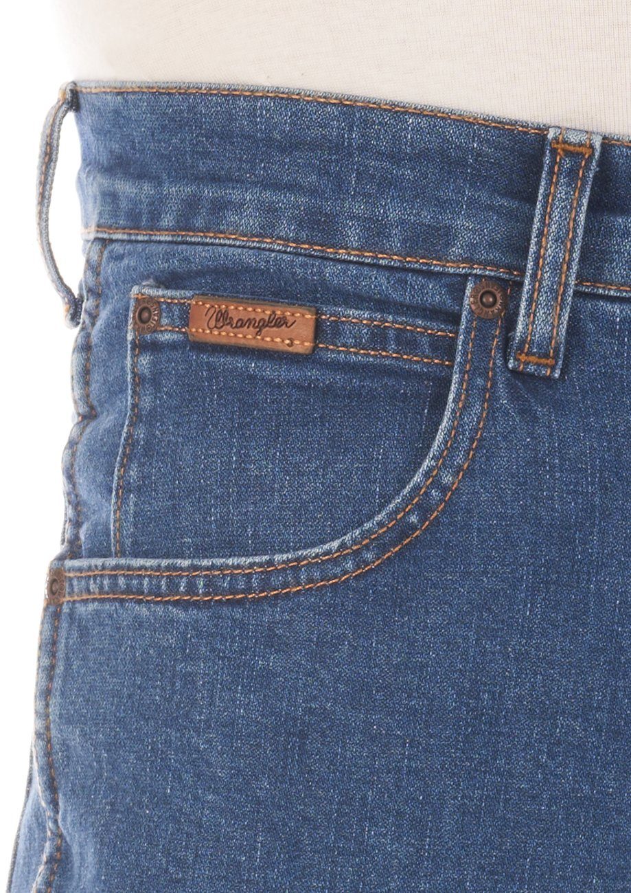 Wrangler Straight-Jeans Herren Jeanshose Texas (WSS1HR13N) Stretch Stretch Blue Fit Denim Tomorrow Regular mit Hose