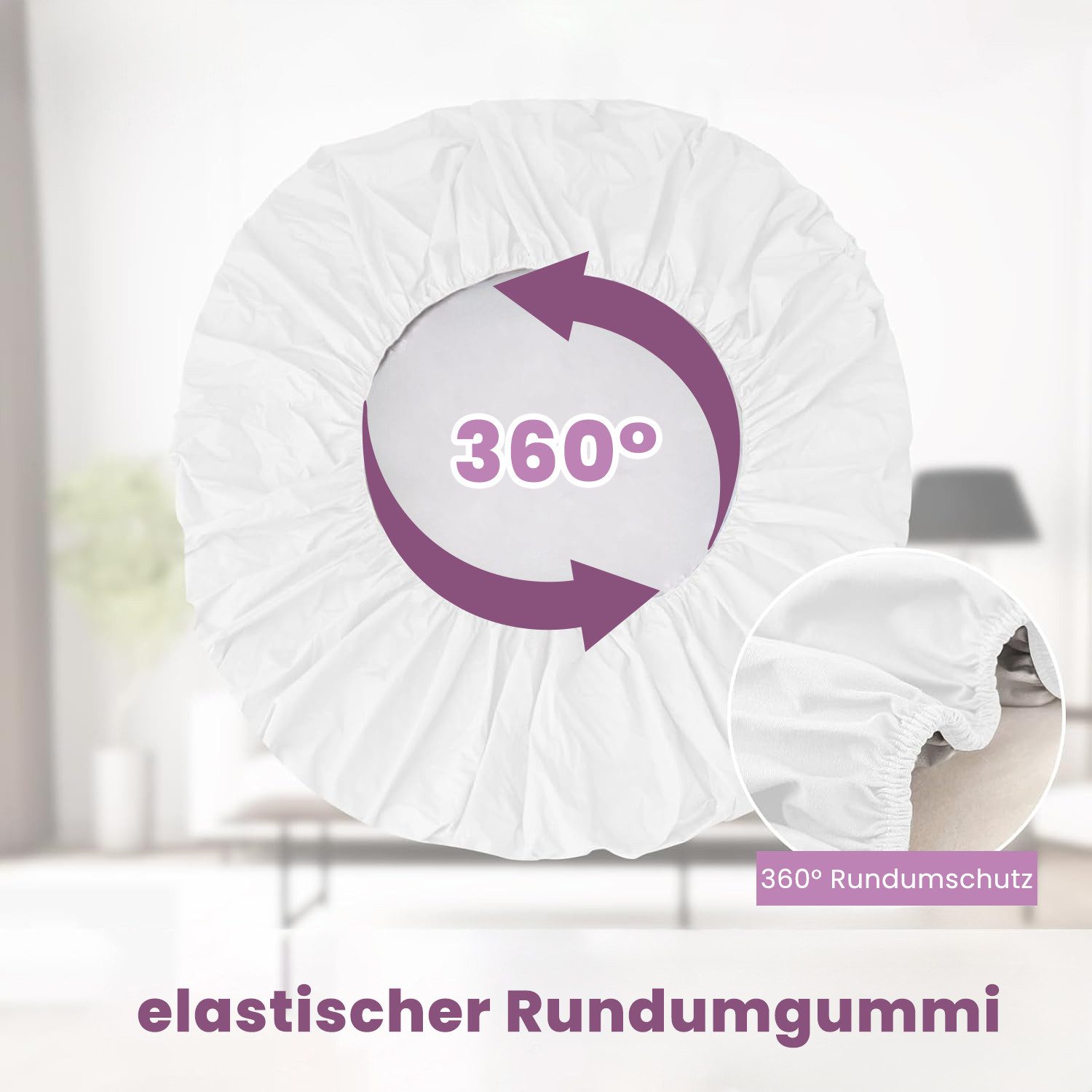 Inkontinenzauflage Matratzenschoner Rundumgummi Matratzenauflage wasserdicht livessa, 11 GRÖSSEN 100% WASSERDICHT / ATMUNGSAKTIV – Bild 4 von 5