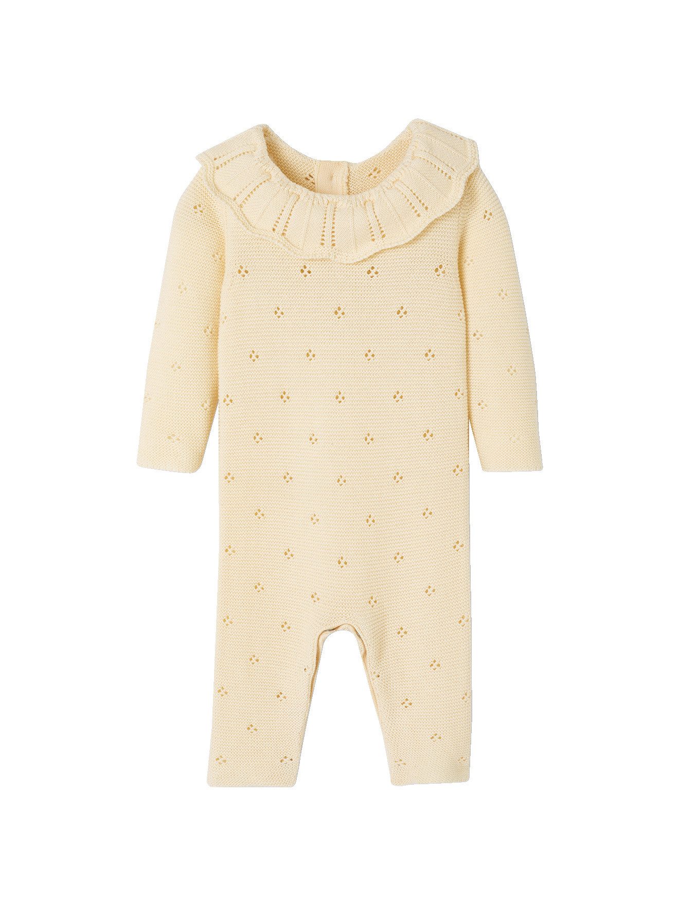 Jumpsuit Baby Overall aus Pointelle-Strick