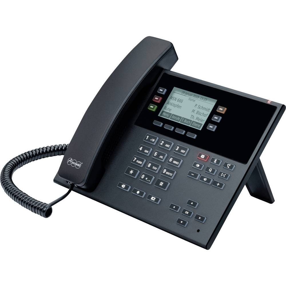 Auerswald Professionelles SIP-Telefon Kabelgebundenes Telefon (Freisprechen, Headsetanschluss, Optische Anrufsignalisierung, PoE)