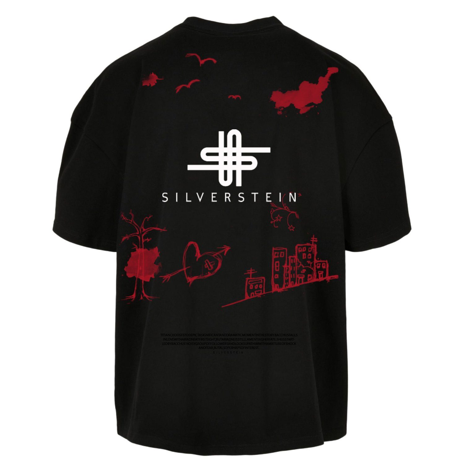 SILVERSTEIN OFFICIAL Oversize-Shirt Black Red Titan Herren Damen Unisex T-shirt hinten und Vorne mit Motive