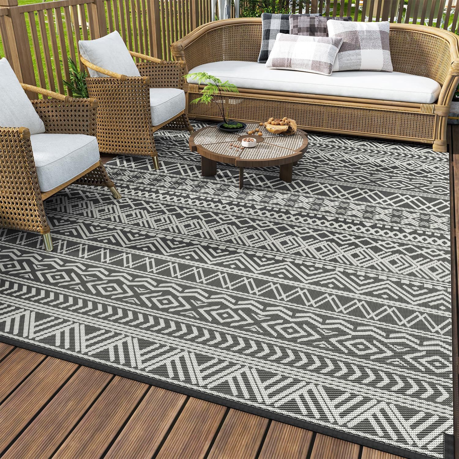 ZEUOPQ Outdoorteppich Wasserdichte Picknickmatte, Waschbare Wendeteppich, günstig online kaufen