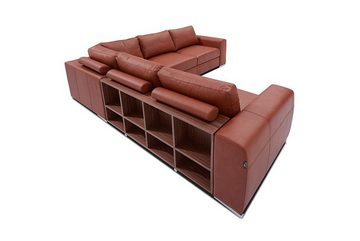 JVmoebel Ecksofa, Ecksofa Freistehende Couch Regal Wohnlandschaft Sofa