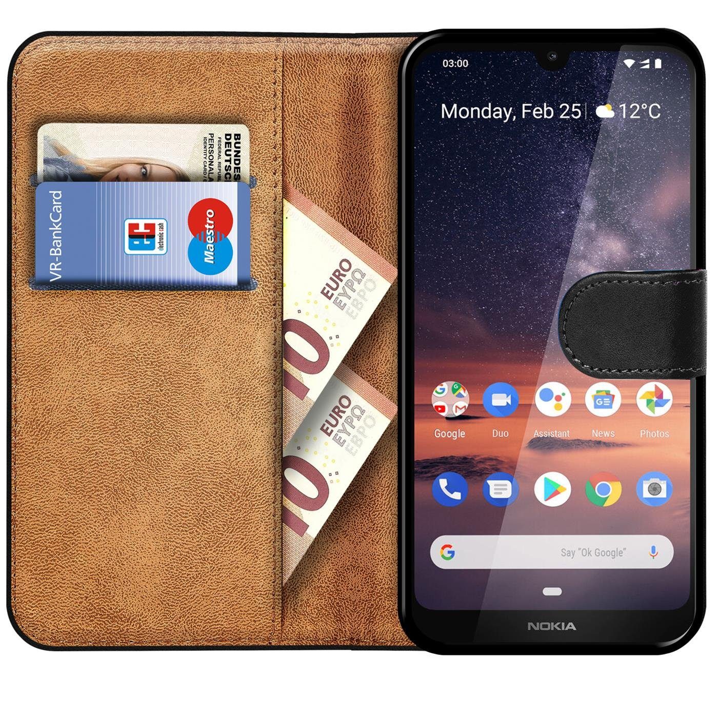 CoolGadget Handyhülle Wallet Klapp Tasche Book Case für Nokia 3.2 6,26 Zoll, Hülle Klapphülle Flip Cover Etui Schutzhülle