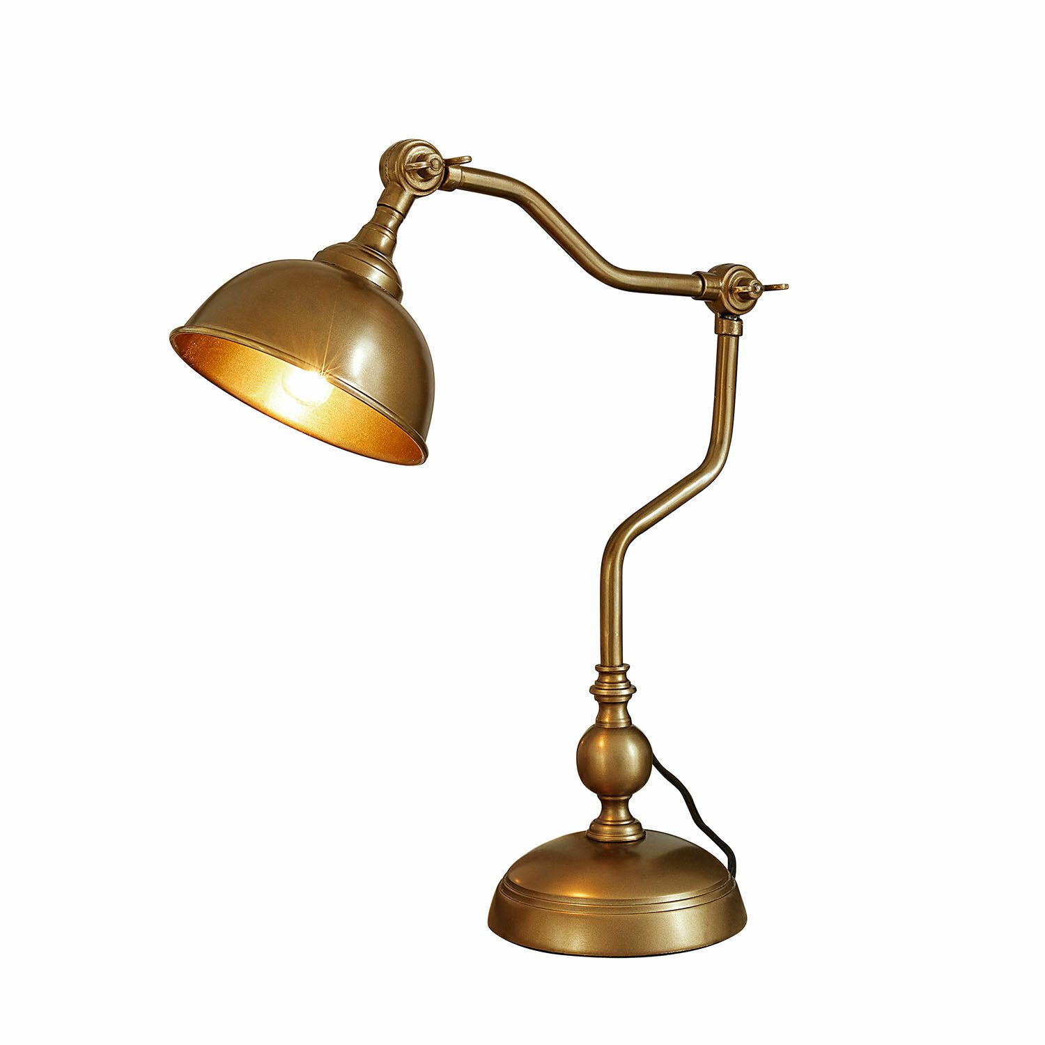 Mirabeau Tischleuchte Tischlampe Harrowden antikmessing