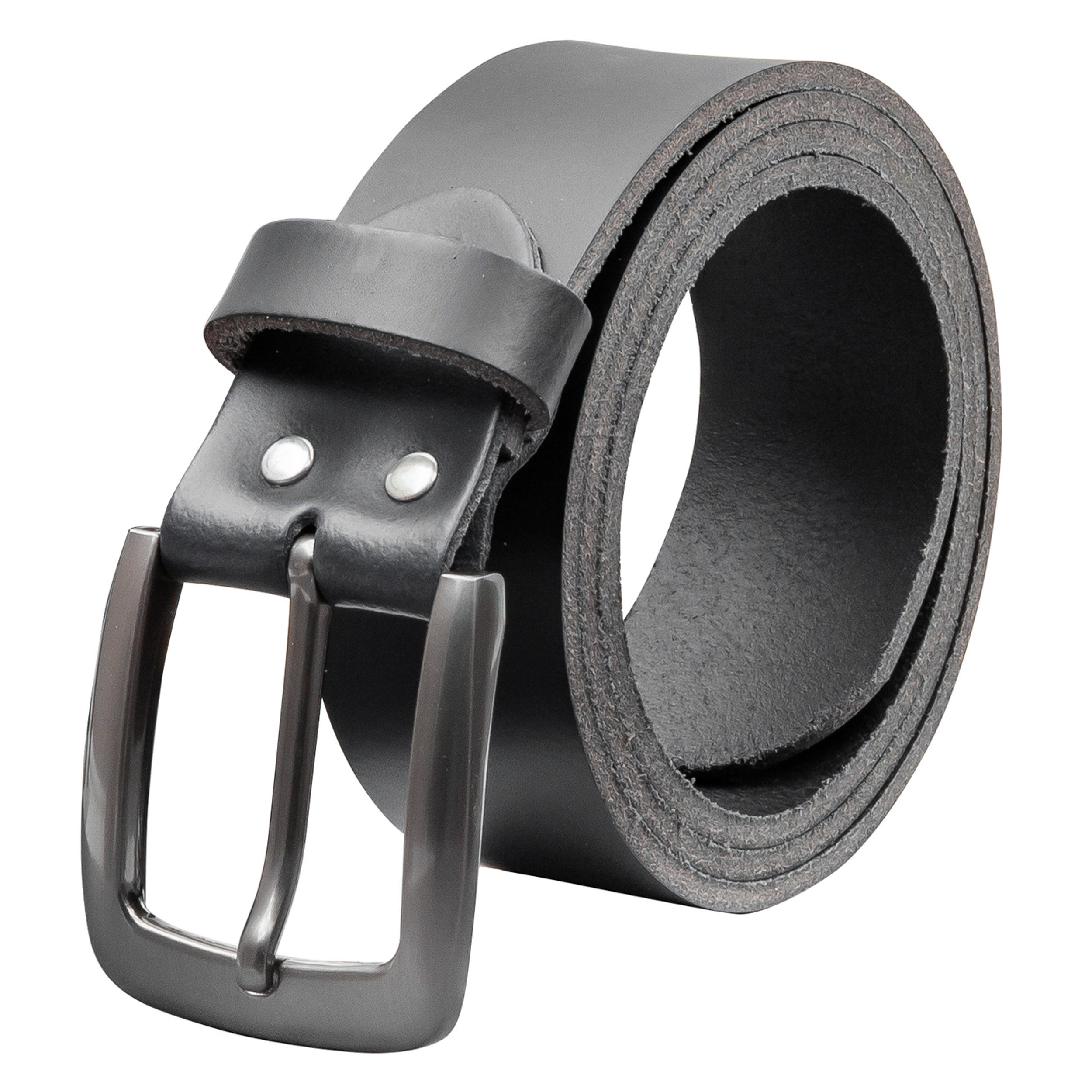 Ledergürtel OM524-PL-Schwarz