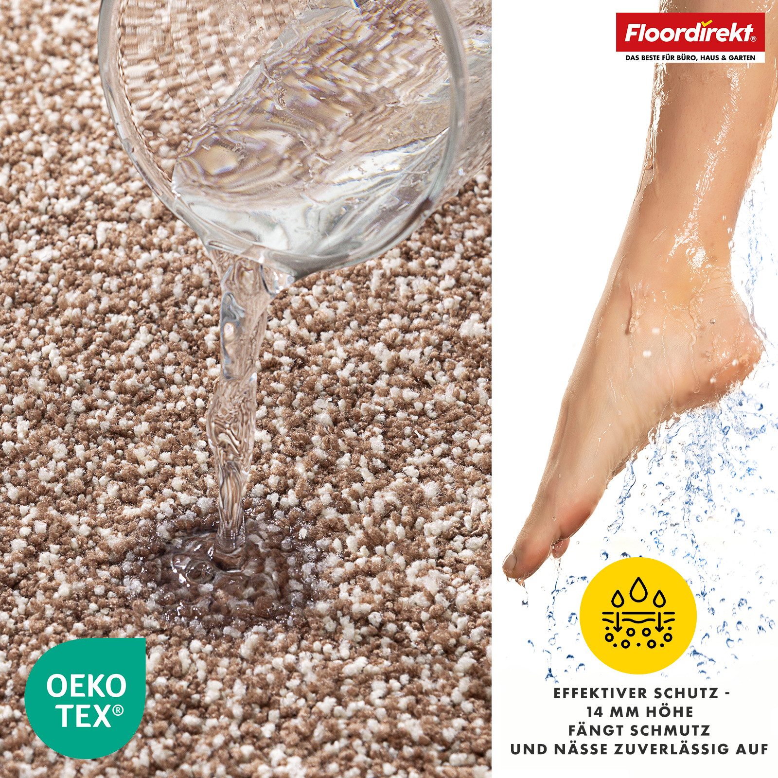 Floordirekt Badematte Nasa Badvorleger Badezimmer Teppich, sehr weich, Höhe günstig online kaufen