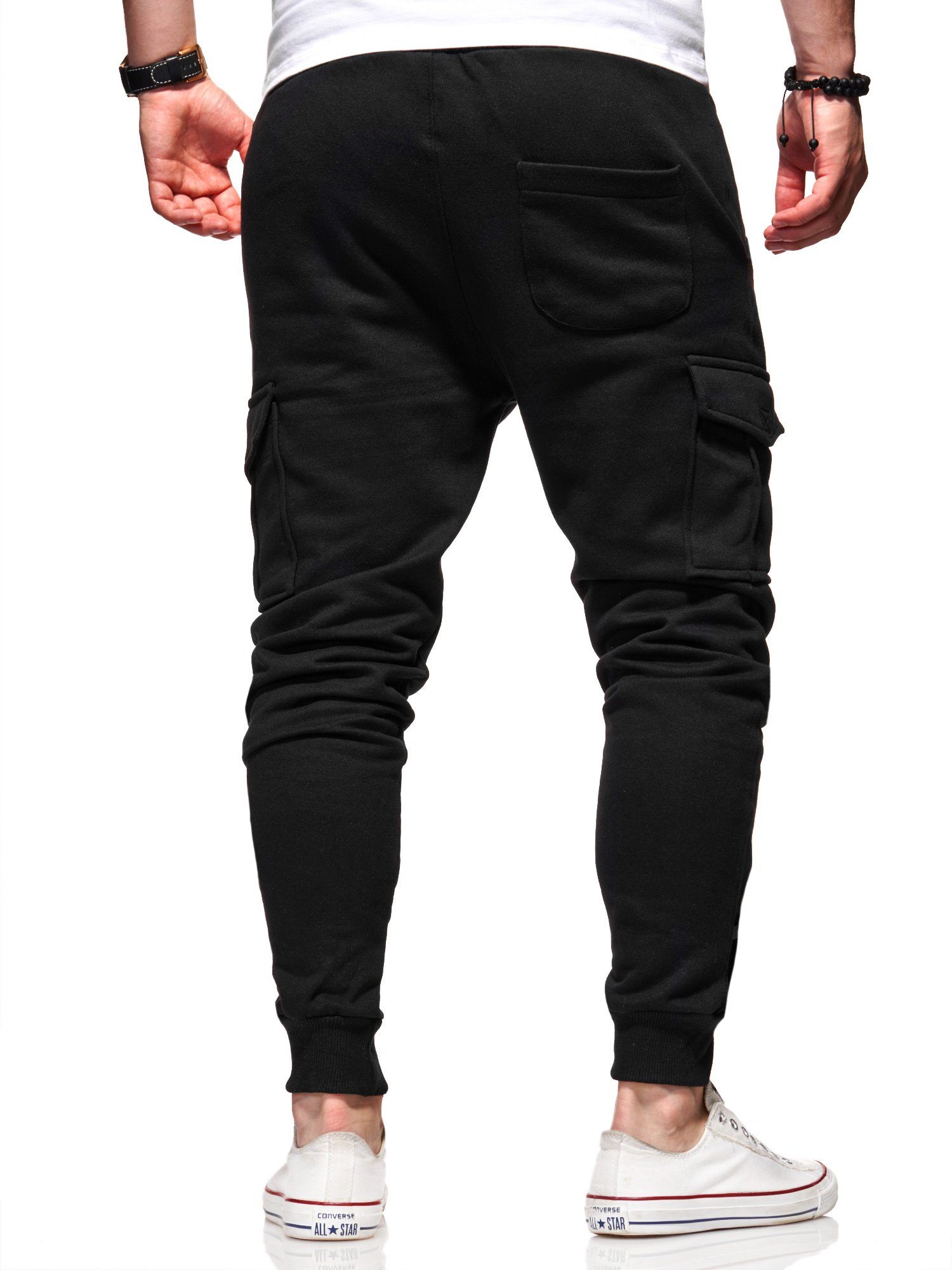 behype Sweathose Combat mit modernen Cargo-Taschen