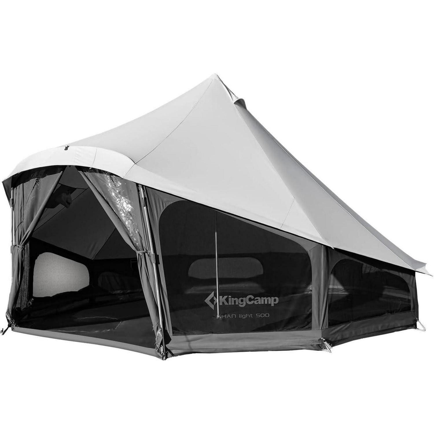 LuxusKollektion Tipi-Zelt Glampingzelt Glockenzelt 6 KHAN LIGHT 4M T C 210g Base Camp Pro Light
