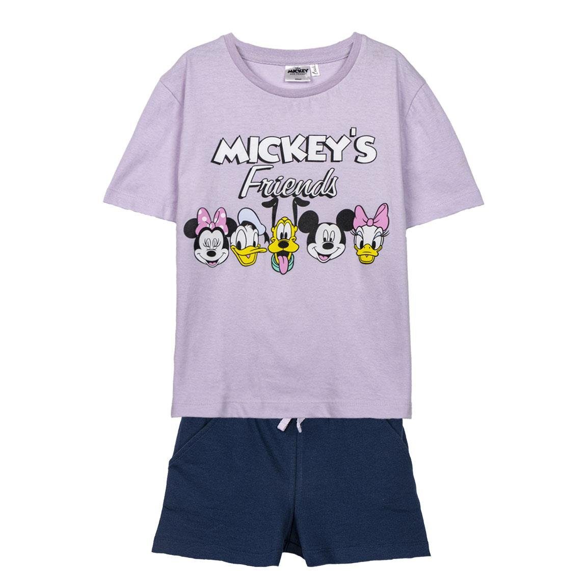 Disney Minnie Mouse T-Shirt & Shorts Mickey's Friends (2-tlg) Mädchen Sommeroutfit Gr. 98 - 122 cm