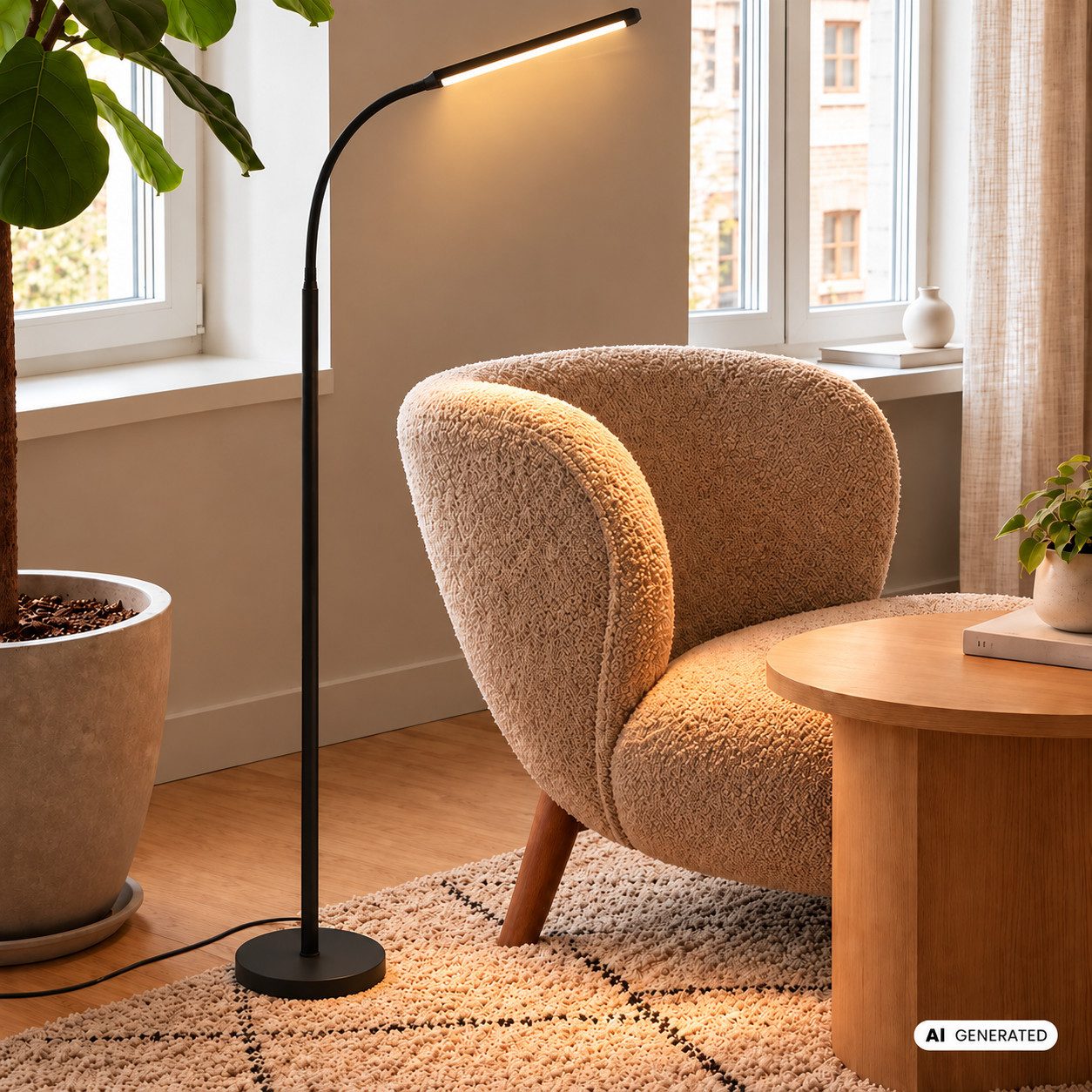 Briloner Leuchten LED Stehlampe USB-C Stehleuchte Dimmbar Leseleuchte Arbeitslampe, LED fest integriert, 21x170 cm Schwarz/Weiß 6W Wohnzimmer Flur Schlafzimmer