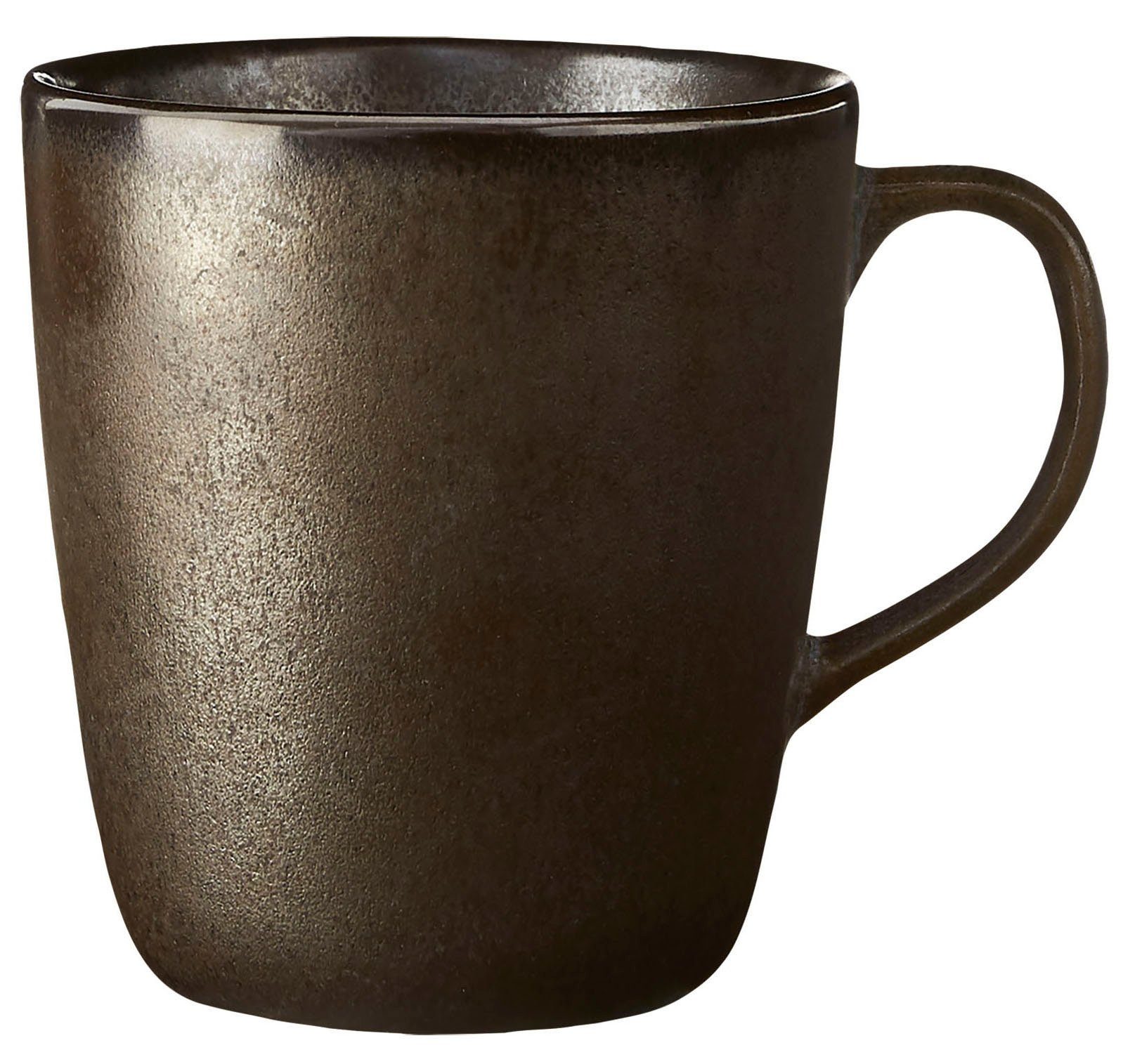 Einkaufen genießen aida RAW Tasse 6-teilig cl, 35 Metallic Steinzeug, Brown