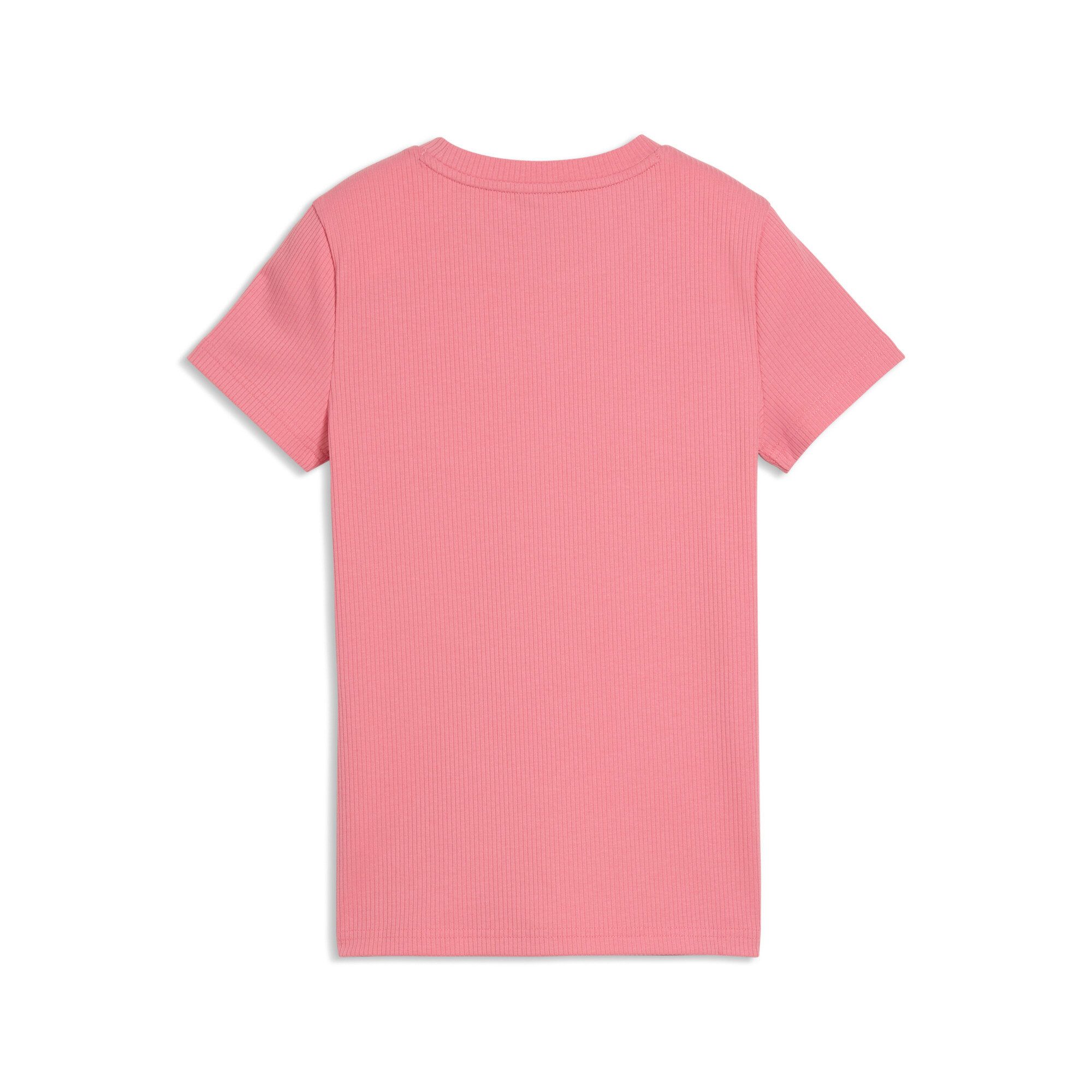 PUMA T-Shirt ESS ELEVATED RIB SLIM TEE G Kurzarm, für Jugendliche, Rundhalsausschnitt – Bild 2 von 2