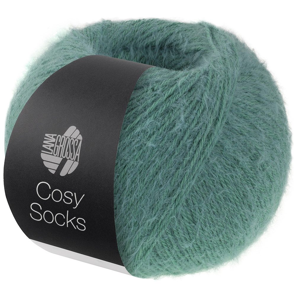 LANA GROSSA Meilenweit 100 g COSY SOCKS Häkelwolle, 420 m (Flauschige Sockenwolle mit Merinowolle, waschmaschinenfest), 100 g