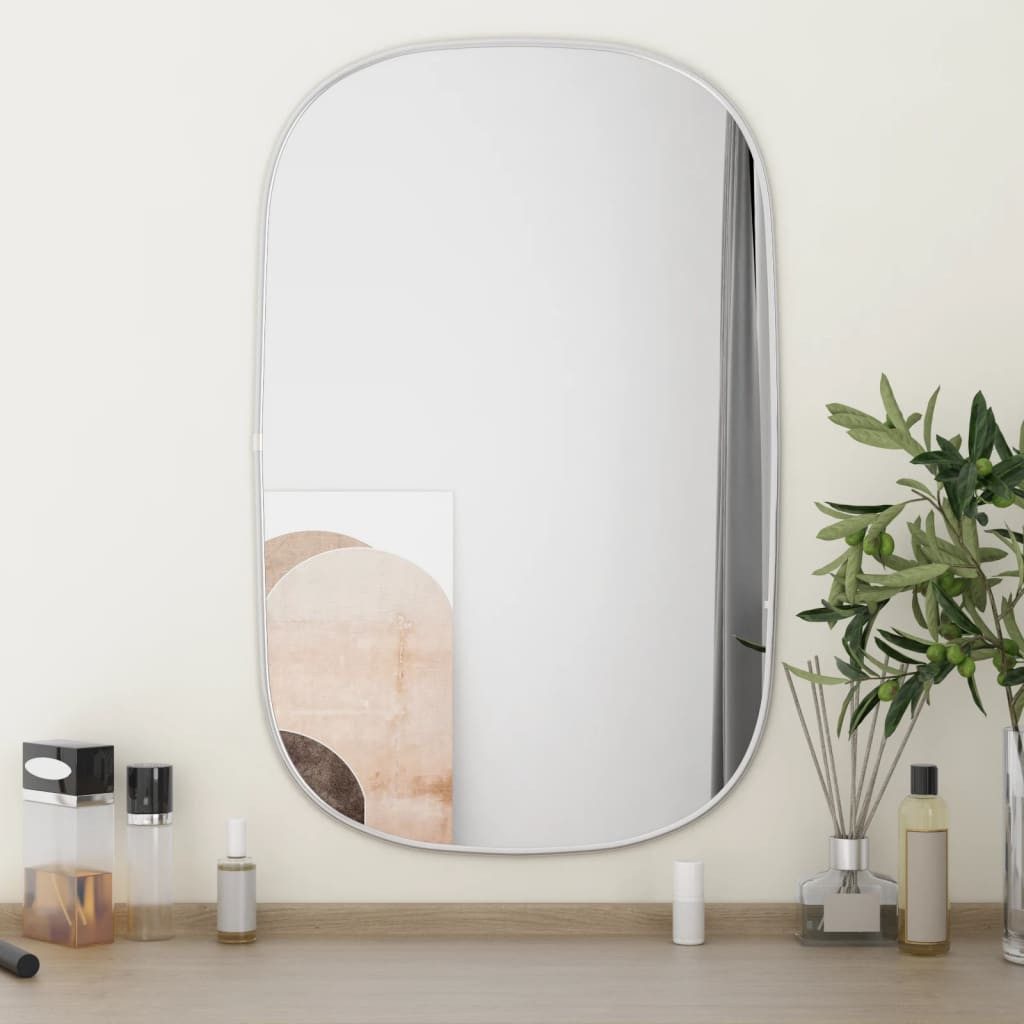 vidaXL Spiegel 70 x 45 cm Wandspiegel Silbern 70x45 cm