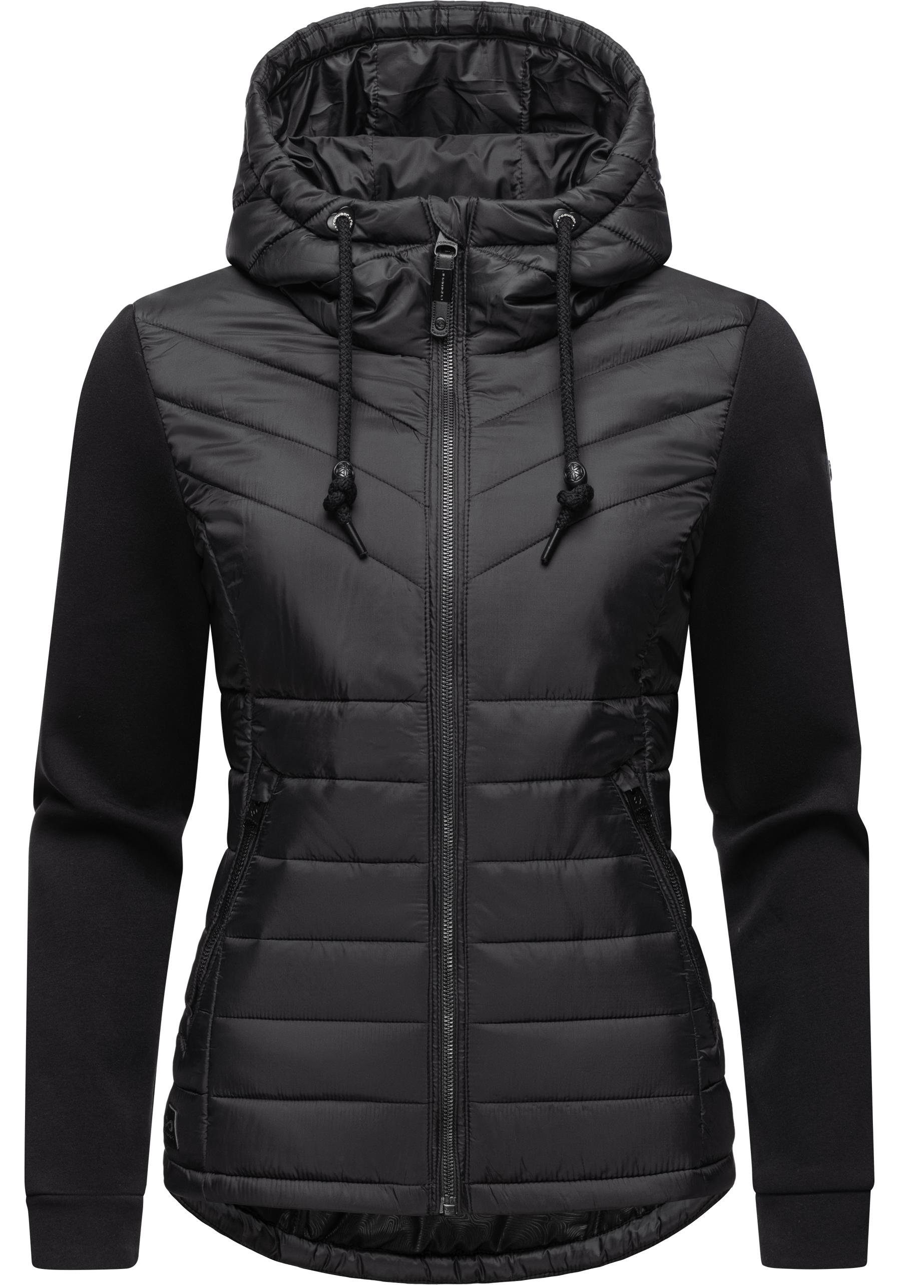 Ragwear Outdoorjacke Sandrra Steppjacke aus modernem Materialmix mit Kapuze