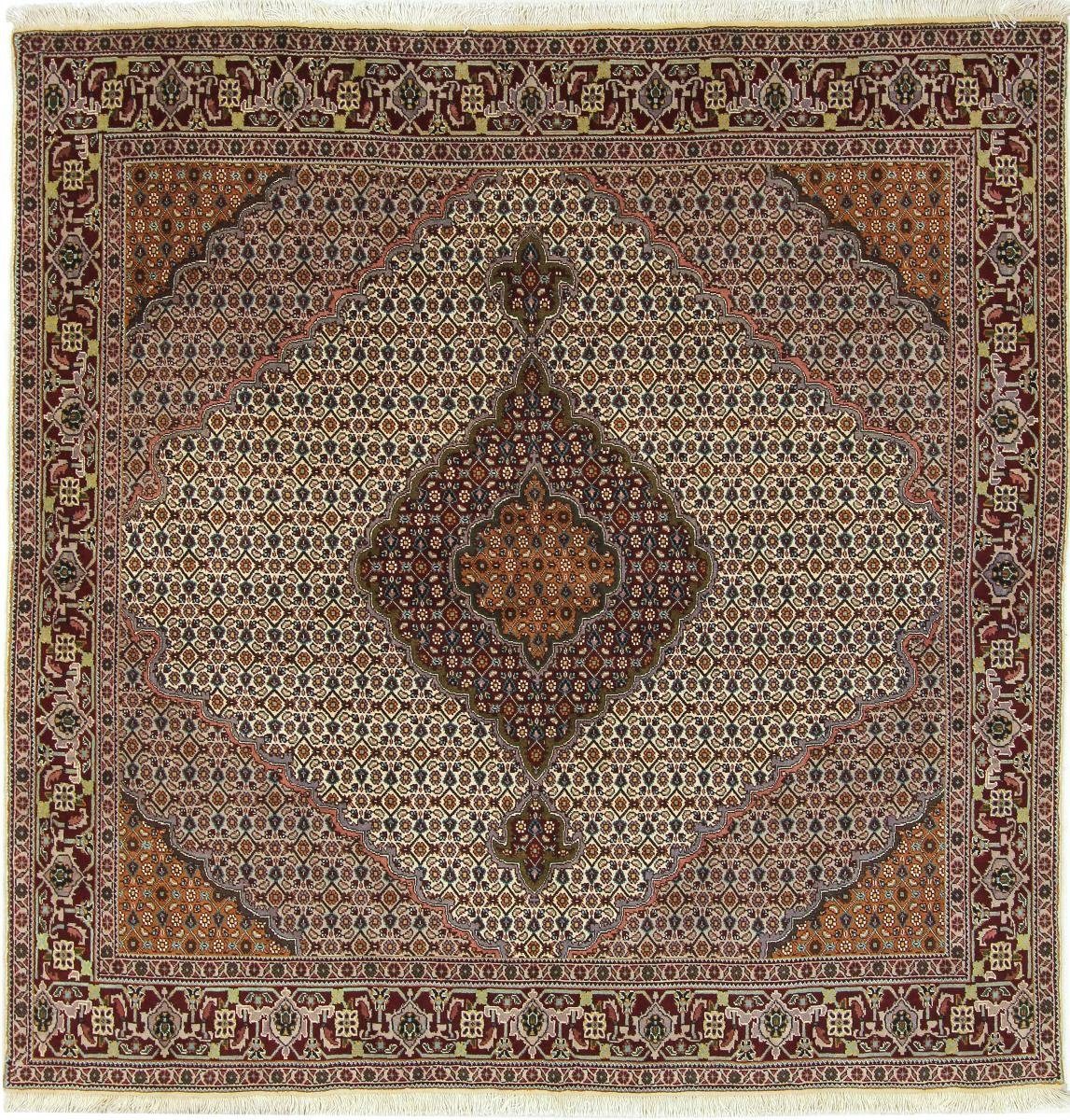 Orientteppich Täbriz Mahi 199x203 Handgeknüpfter Orientteppich / Perserteppich, Nain Trading, rechteckig, Höhe: 7 mm