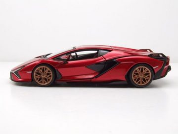 Bburago Modellauto Lamborghini Sian FKP 37 rot Modellauto 1:24 Bburago, Maßstab 1:24