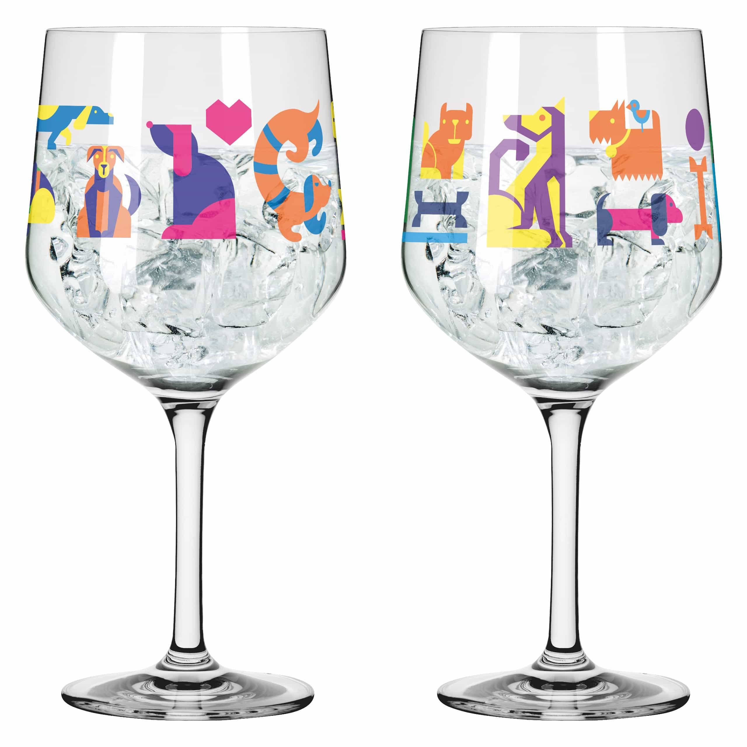 Ritzenhoff Longdrinkglas Tierisch Glücklich, Kristallglas
