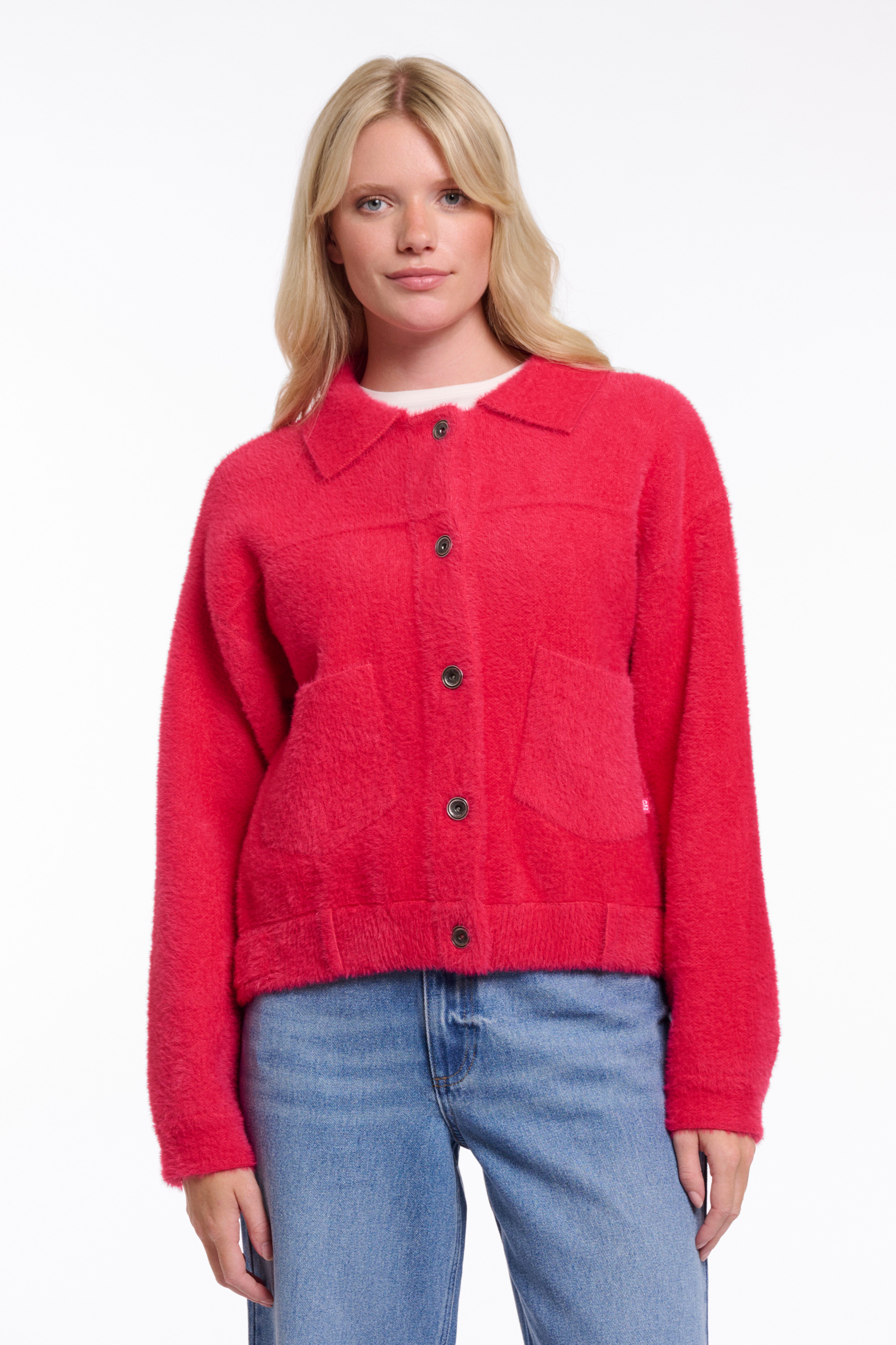 Rino & Pelle Strickjacke BUBBLY mit flauschiger Optik