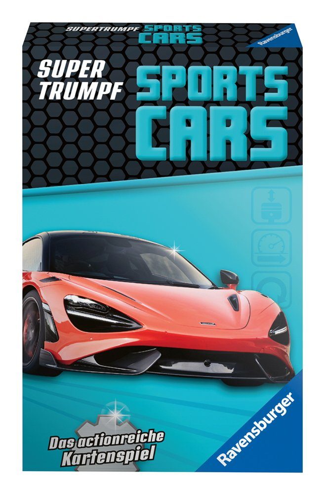Ravensburger Spiel 32 Blatt Kinder Kartenspiel Supertrumpf Sports-Cars 20683
