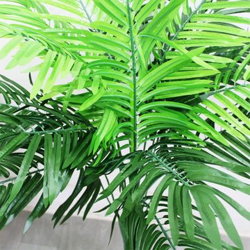 Kunstpalme Kunstpflanze Kunstbaum Künstliche Pflanze Palme Farnpalme 100 cm, Decovego