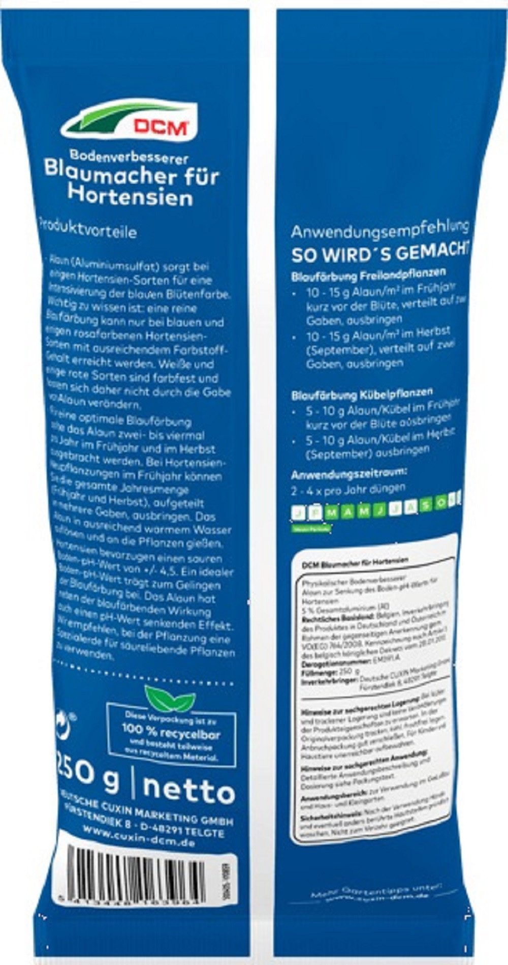 Cuxin DCM Spezialdünger Cuxin DCM Blaumacher für Hortensien 250 gr.