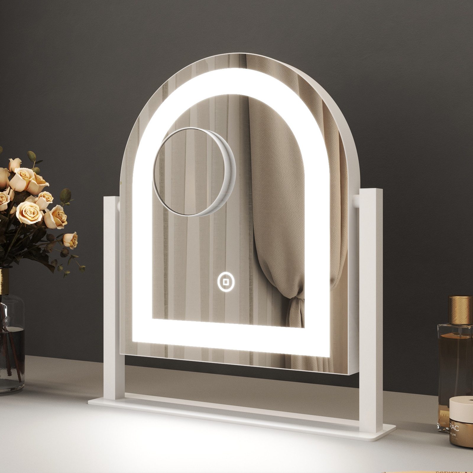 WDWRITTI Schminkspiegel Kosmetikspiegel 10 fach vergrösserung (Tischspiegel günstig online kaufen