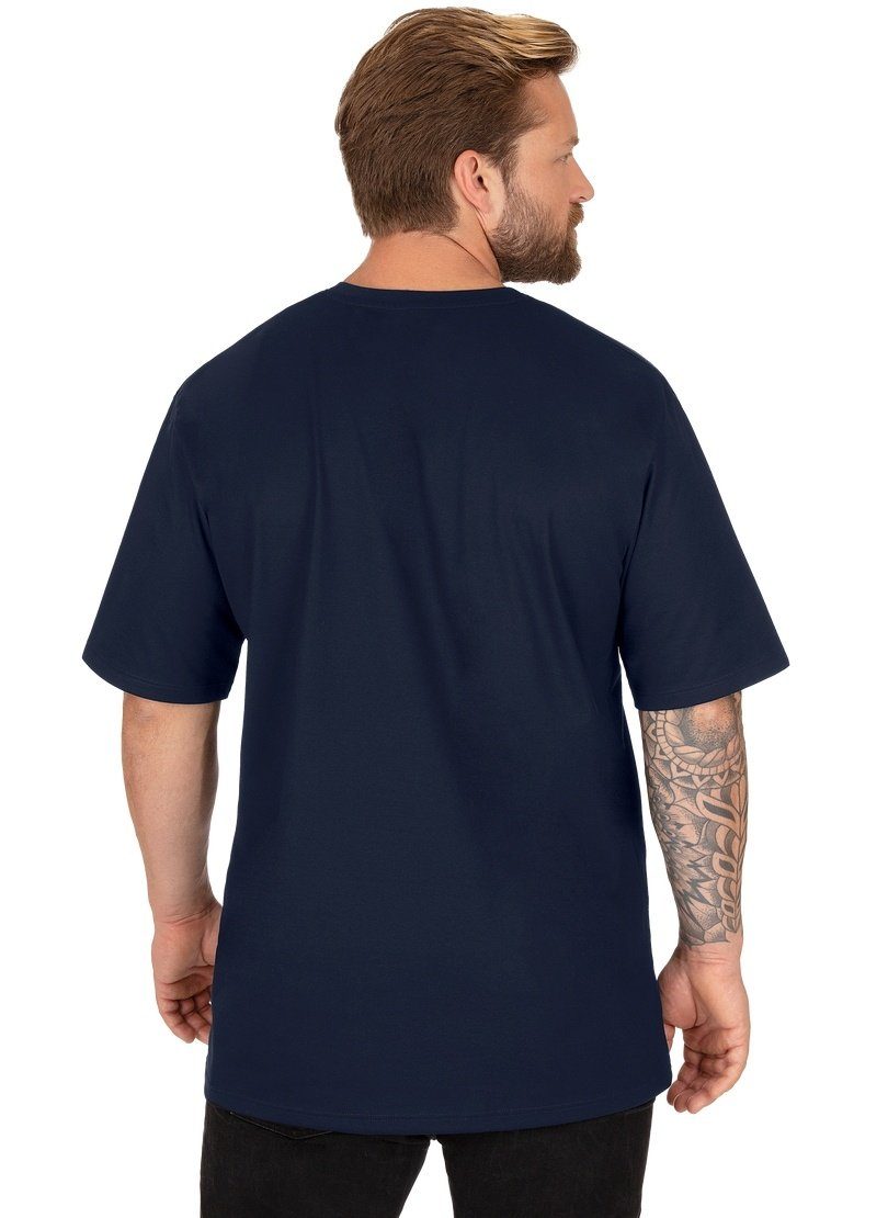 Baumwolle Trigema V-Shirt DELUXE navy TRIGEMA T-Shirt