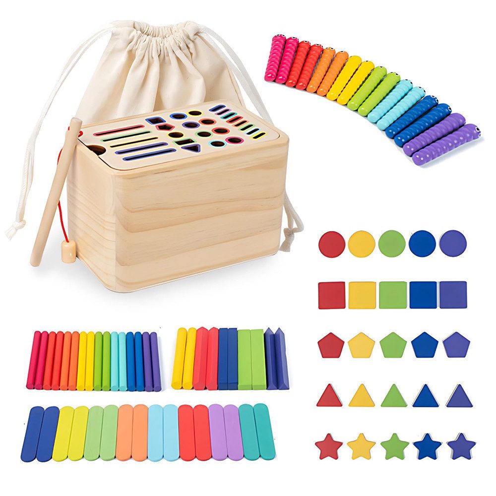 CLTYQ Lernspielzeug Montessori Spielzeug Ab 1 Jahr,5-In-1 Farbe Sortierspie günstig online kaufen