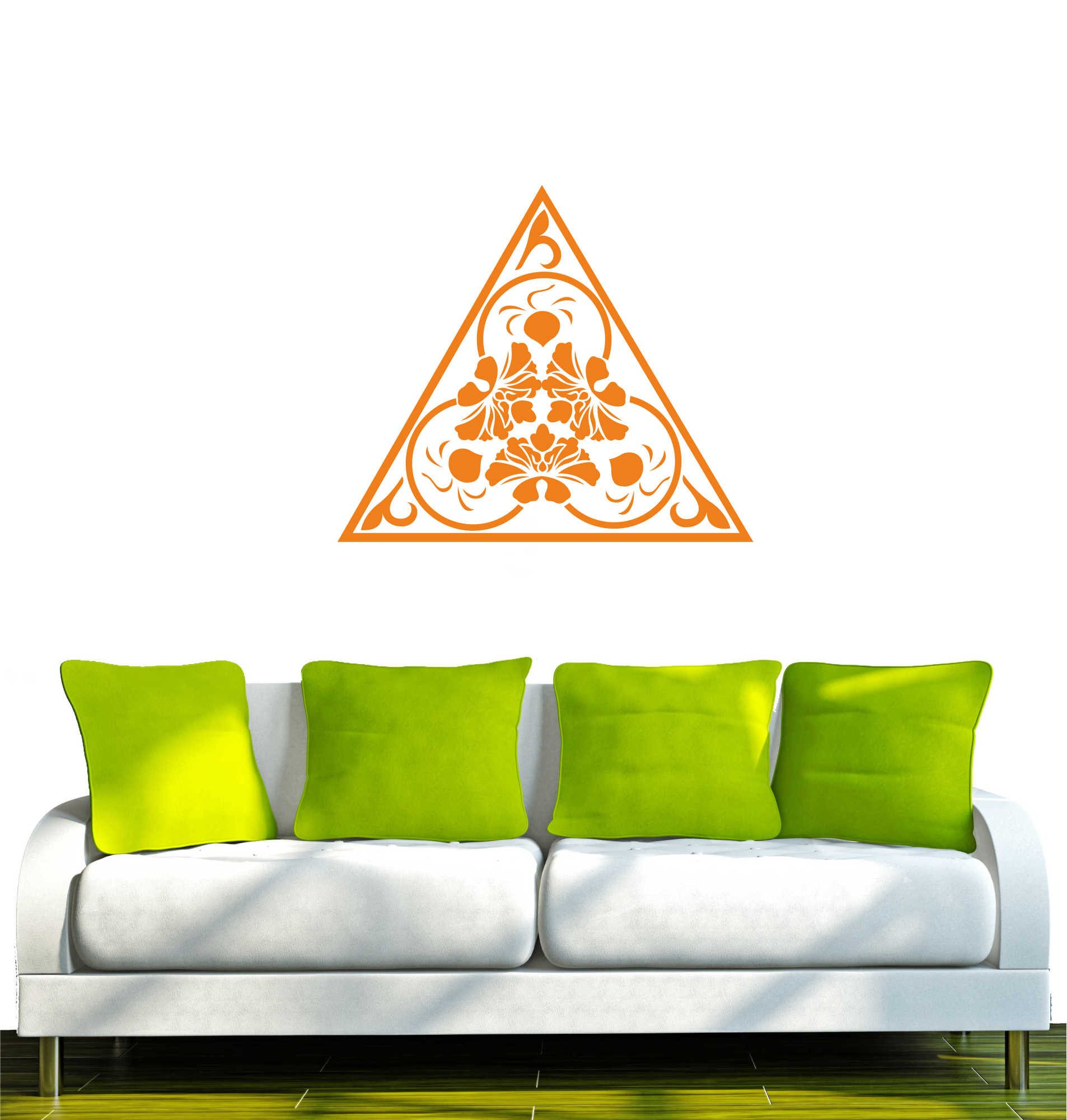 INDIGOS UG Wandtattoo Wandtattoo - Wandaufkleber - w268 Blume Ornament Pflanze