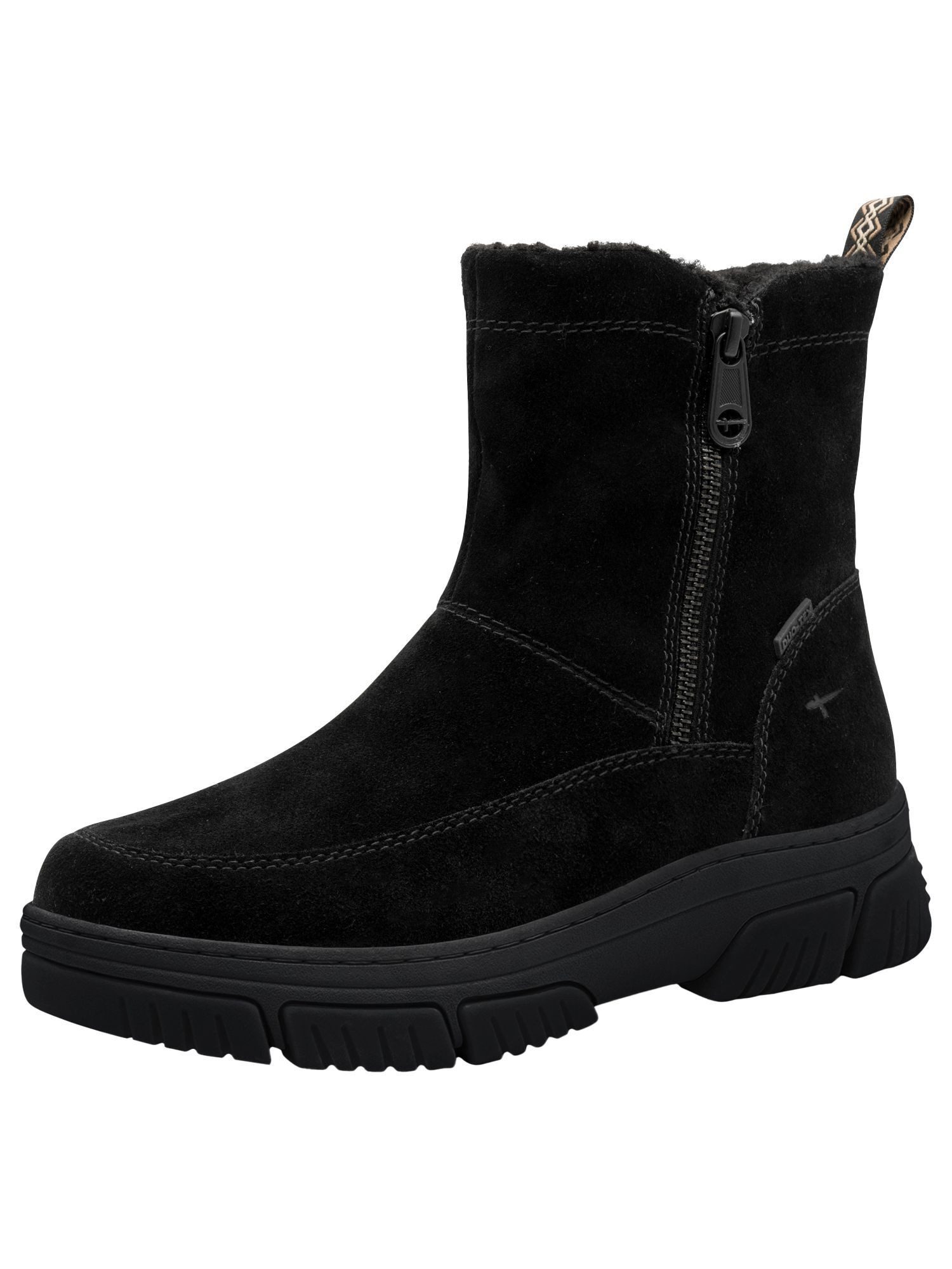 WIDE FIT comfortFit, Duo-Tex aus Leder Blockabsatz Winterstiefelette