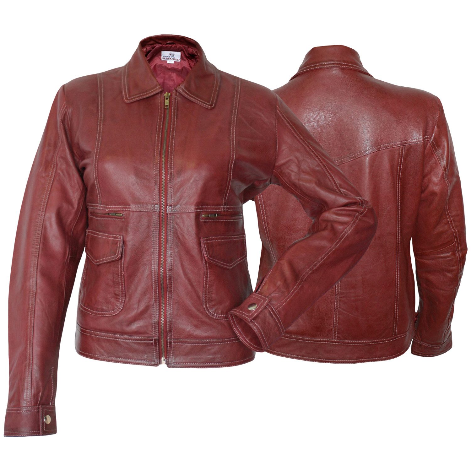 German Wear Lederjacke Trend 400J red Damen Lederjacke Jacke aus Lamm Nappa Leder Rot