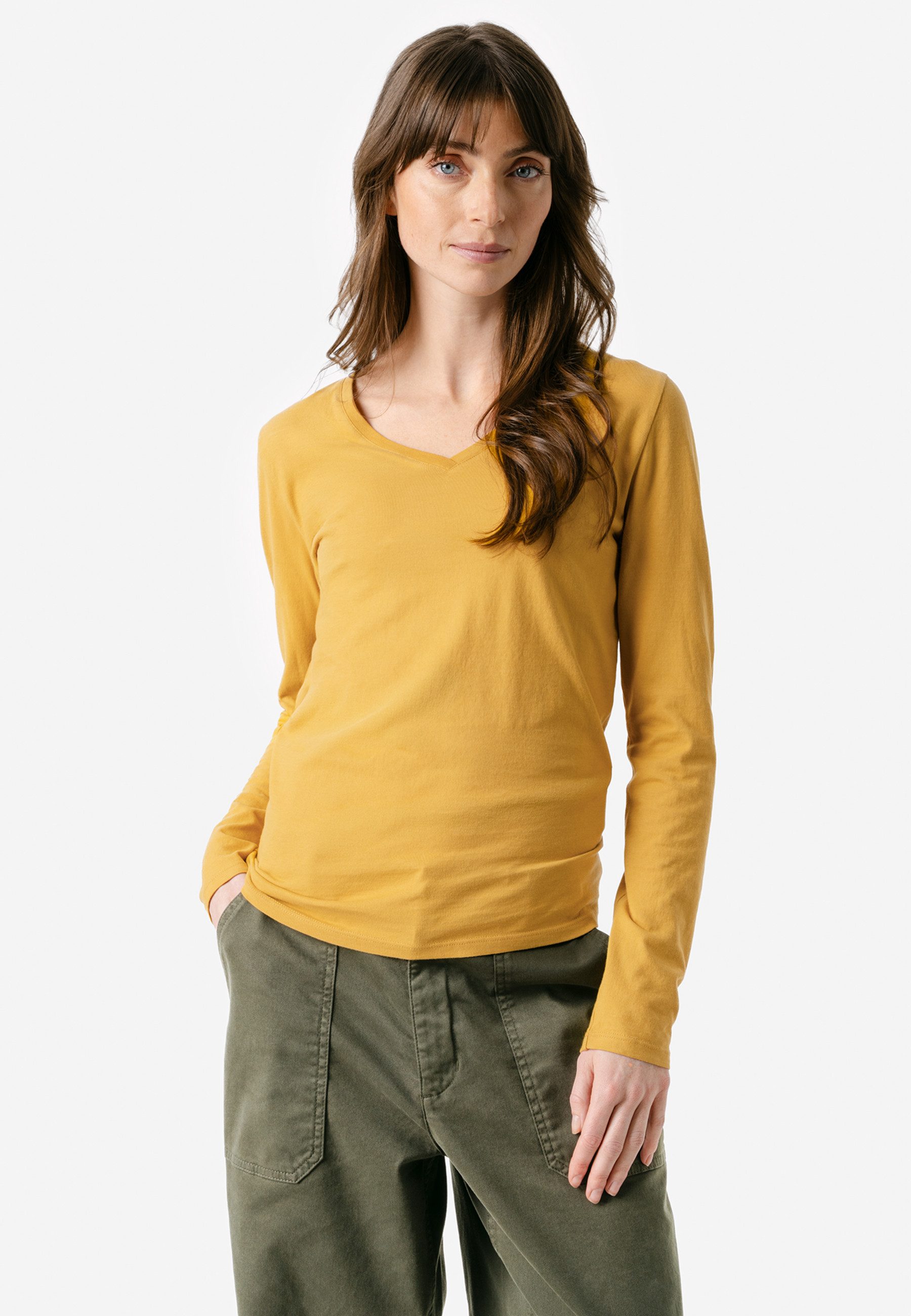 LIVING CRAFTS Langarmshirt TARANA GOTS zertifiziert