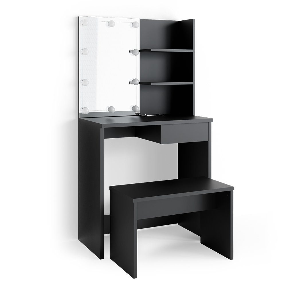 Vicco Schminktisch Dekos, Schwarz, 75 cm günstig online kaufen