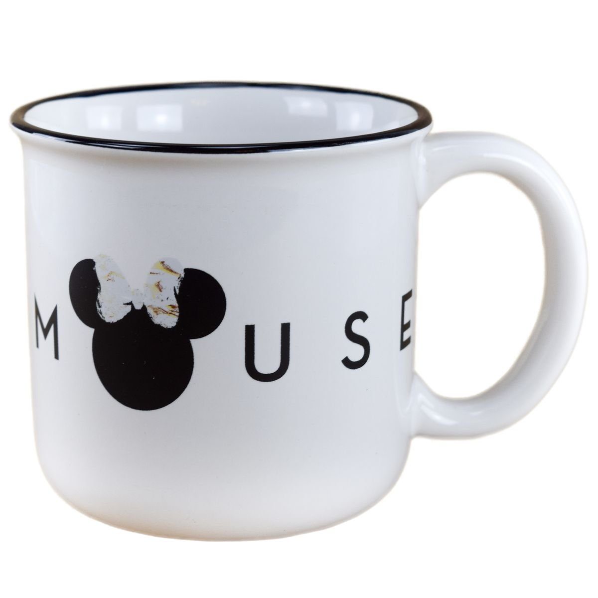 Stor Tasse Disney Minnie Mouse Frühstückstasse Kopf & Schleife ca. 400 ml Tasse, Keramik, authentisches Design