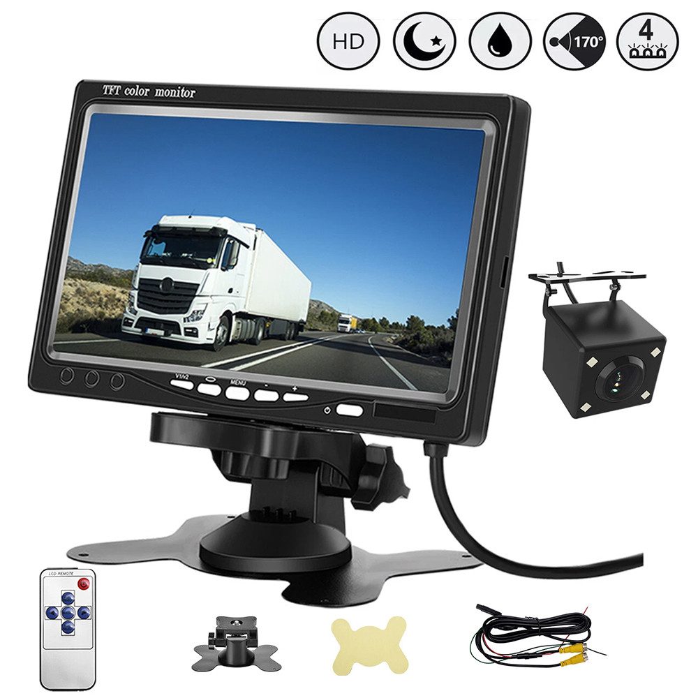HD Auto KFZ 170° Weitwinkel Einparkkameras Mit LCD Monitor Rückfahrkamera