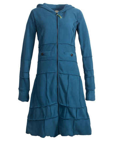 Vishes Kurzmantel Langer warmer Fleece Wintermantel mit Kapuze Elfen, Goa, Ethno, Gothik Style