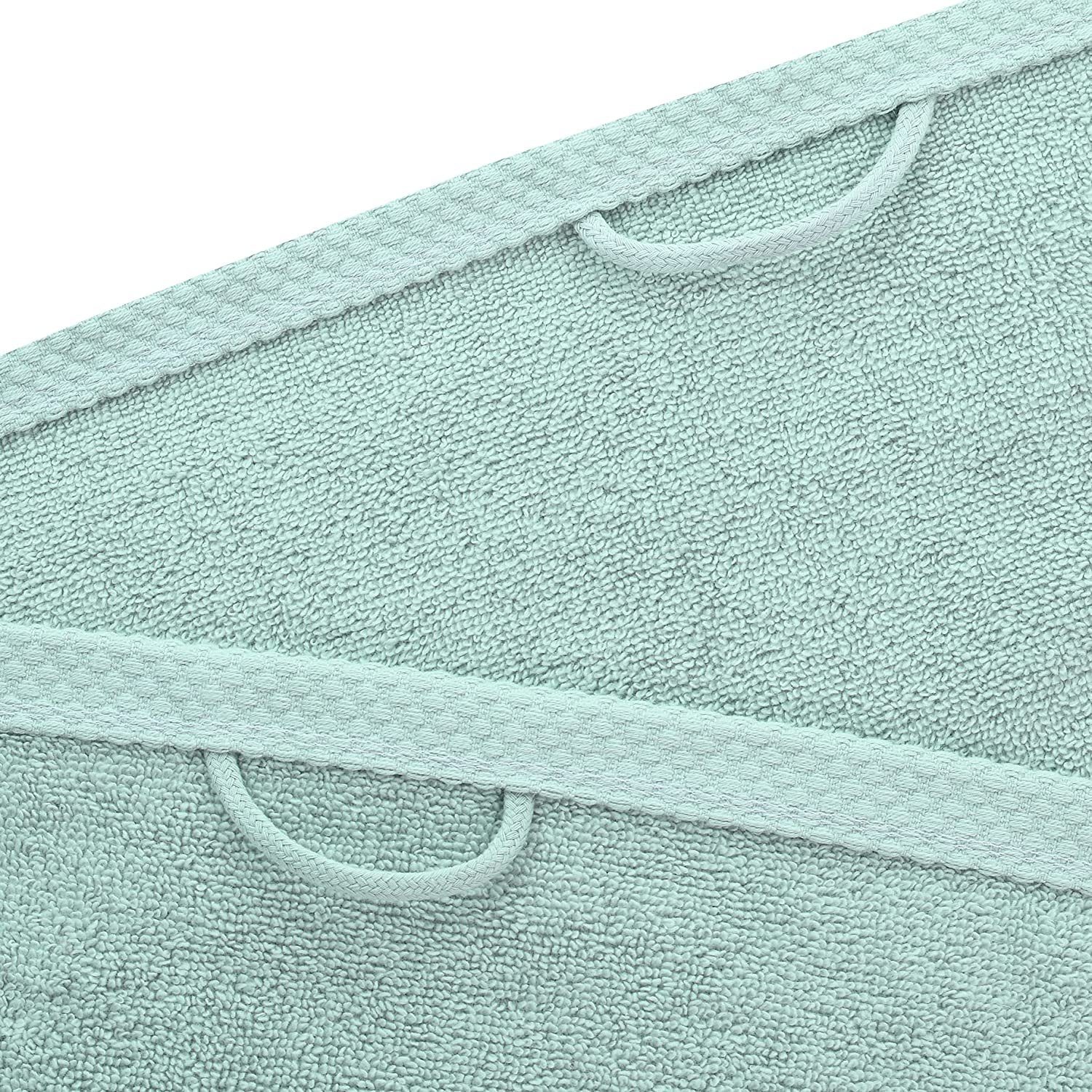 100% Badetücher Set Grau-Mint Badetücher livessa im (4-St), als Bade-Handtuchset und Set, Baumwolle Handtücher Serie,