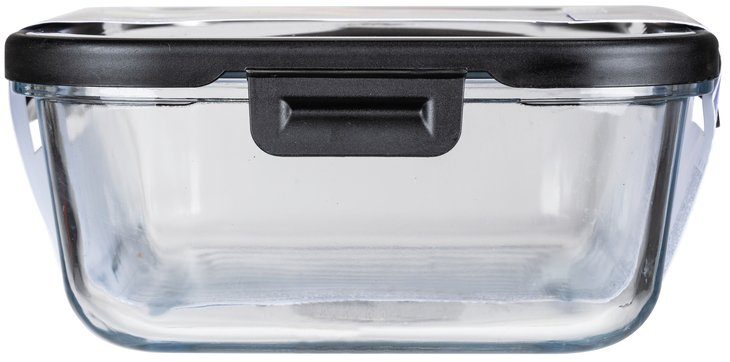WENKO Frischhaltedose rostfreiem (Set, Glas 0,6 L, 2-tlg), Glas, Deckel Edelstahl Steel, aus und