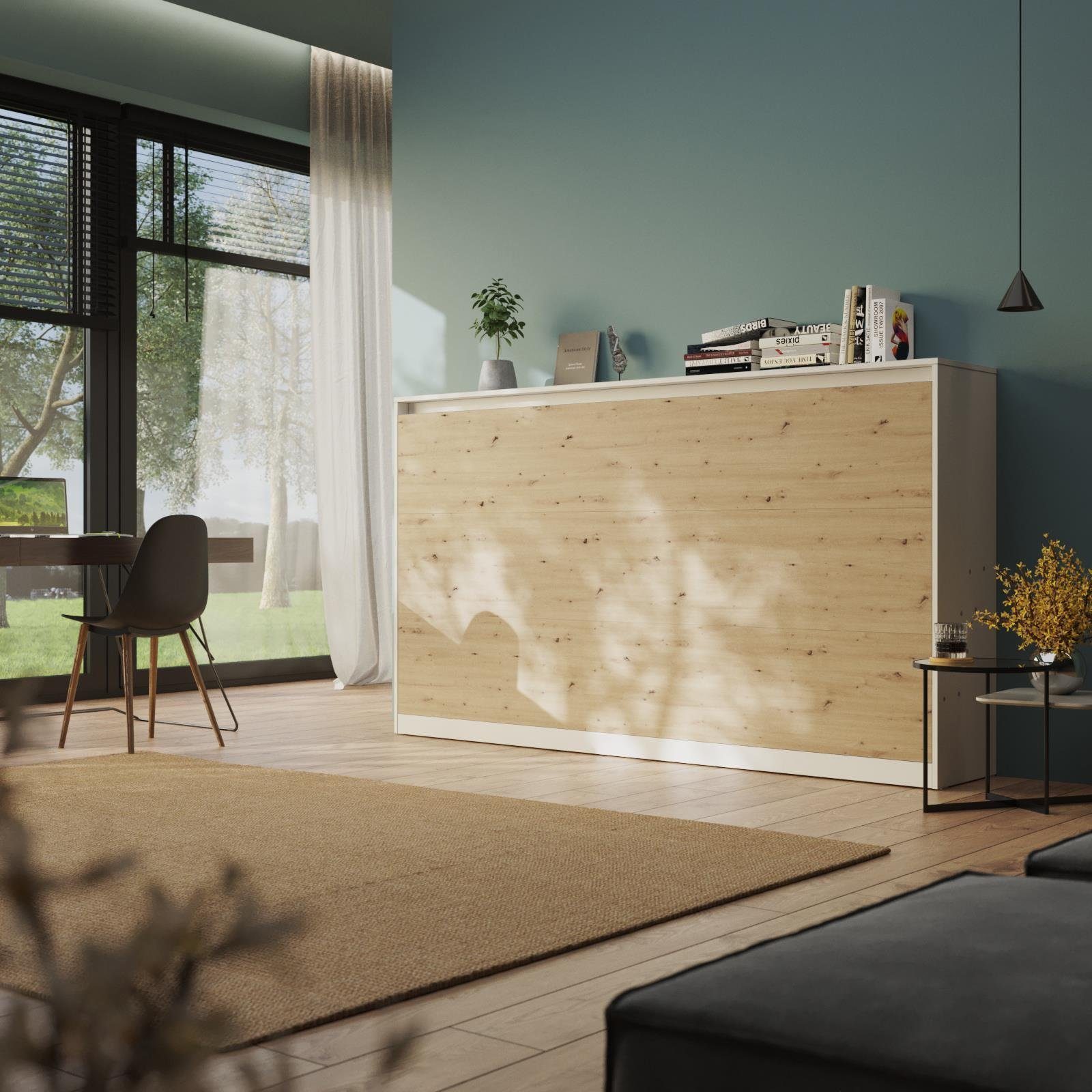 SMARTBett Schrankbett Classic mit Gasdruckfedern 100x200cm 140x200cm 160x20 günstig online kaufen